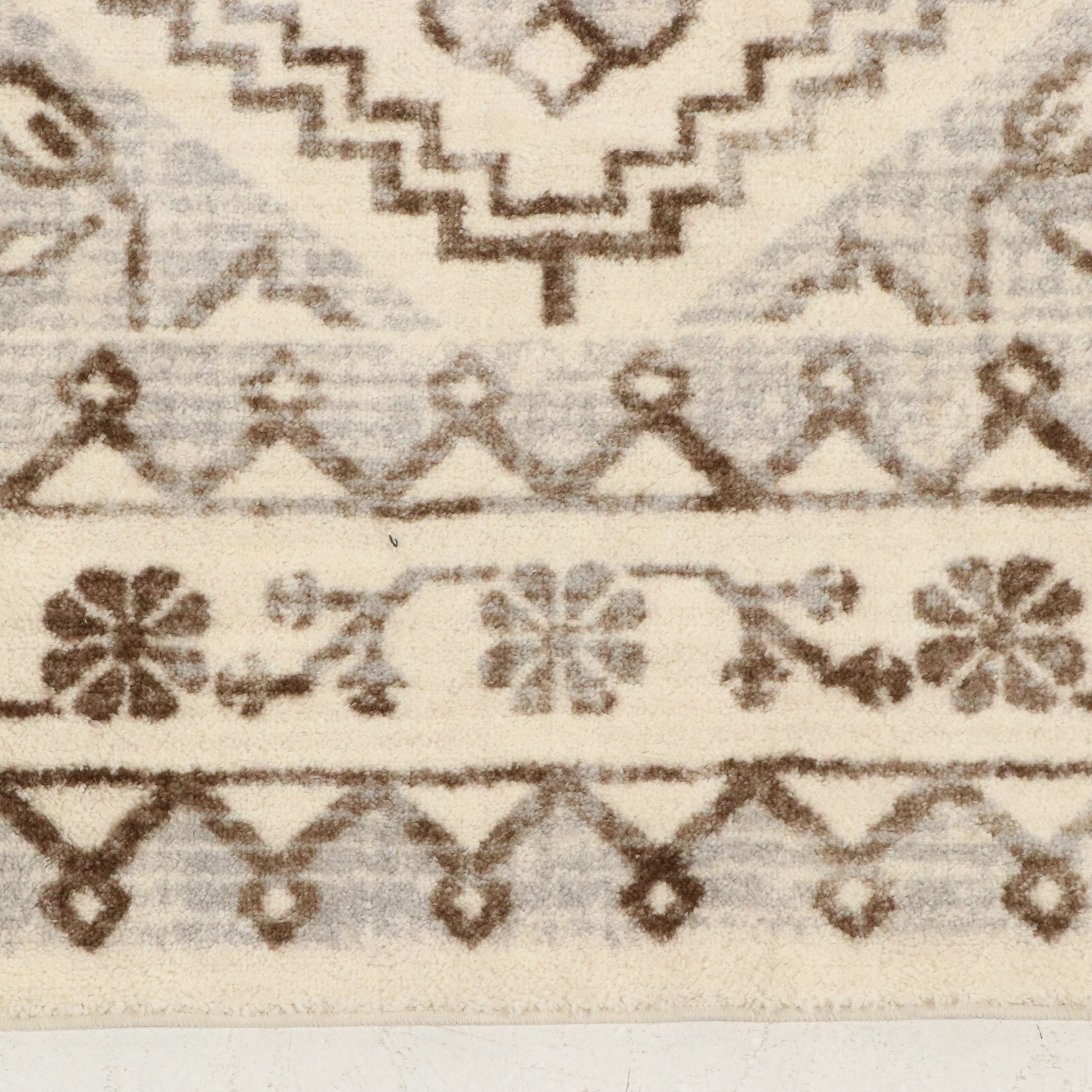 7' x 10'1 Machine Made Threshold Global Medallion Pattern Area Rug