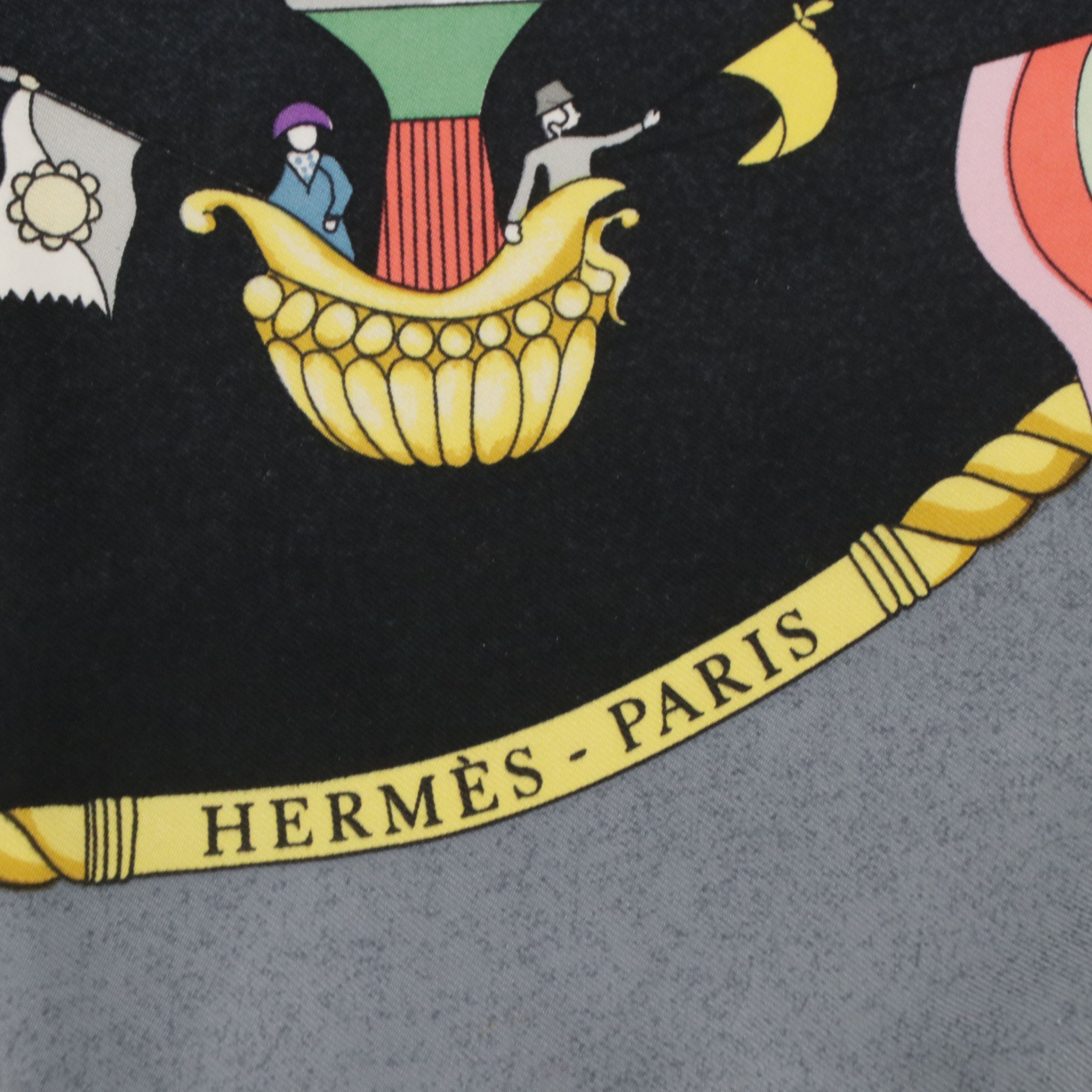 Hermès "Les Folies du Ciel" Scarf 90 in Silk Twill
