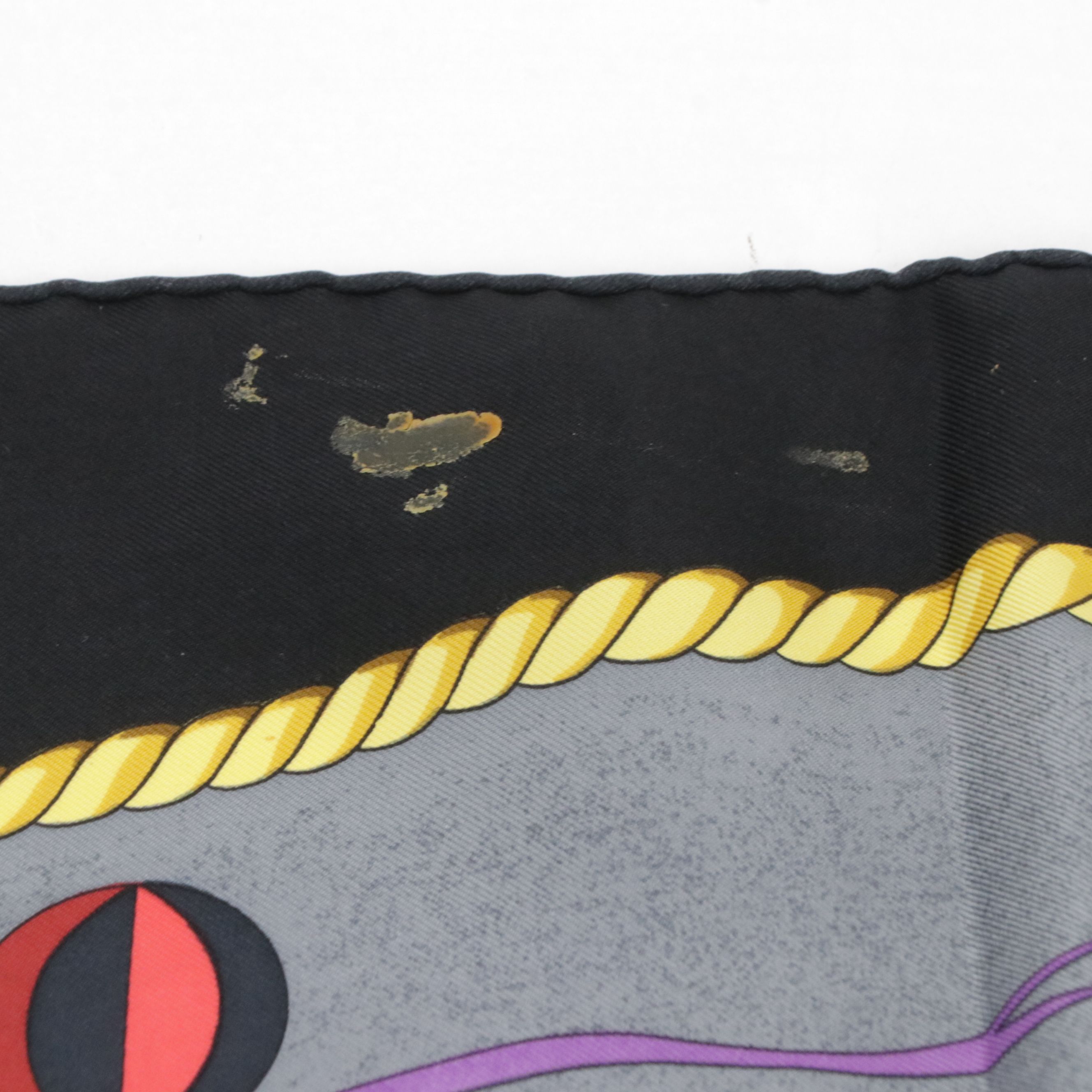 Hermès "Les Folies du Ciel" Scarf 90 in Silk Twill