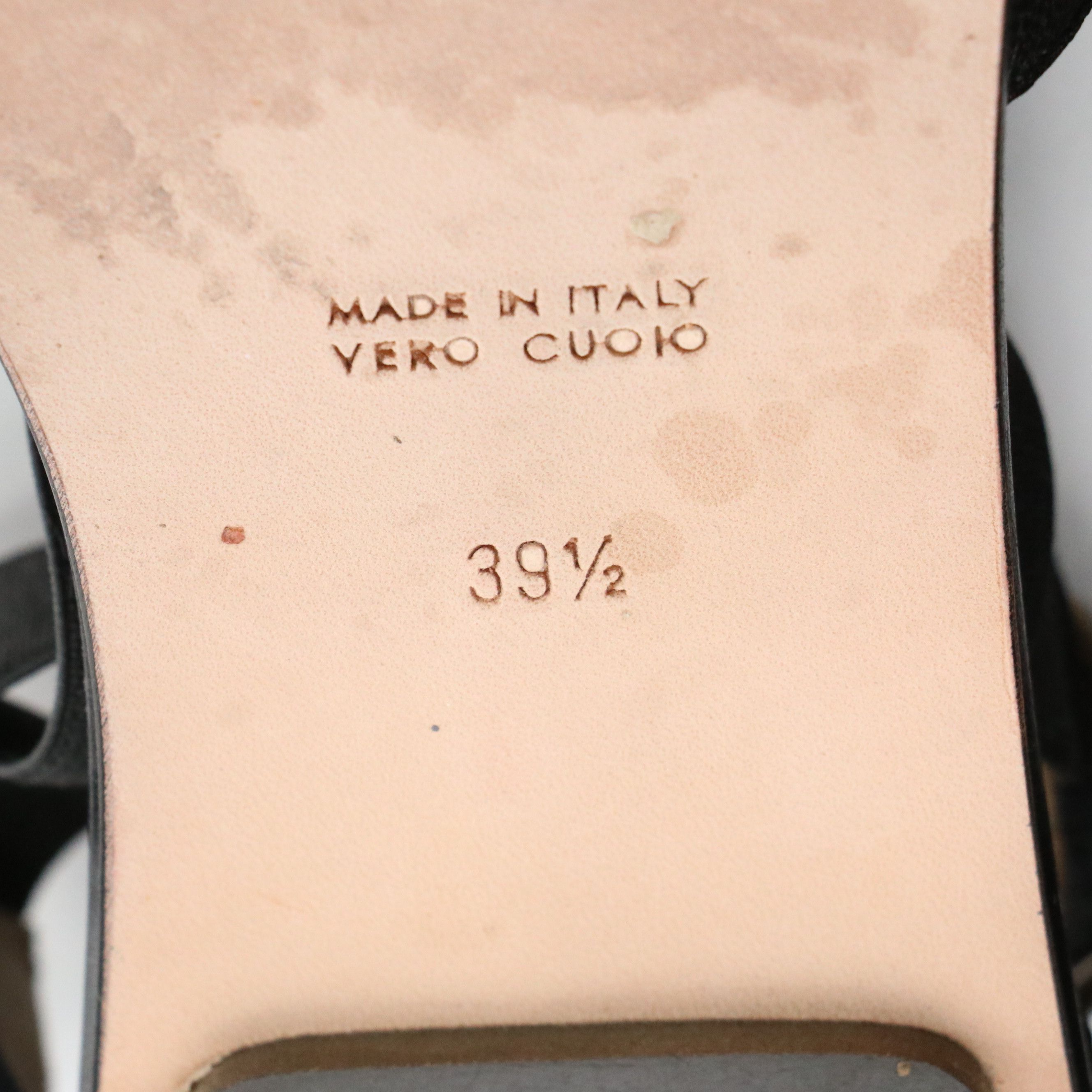 Pellico Gladiator Sandals in Black Leather and Elastic