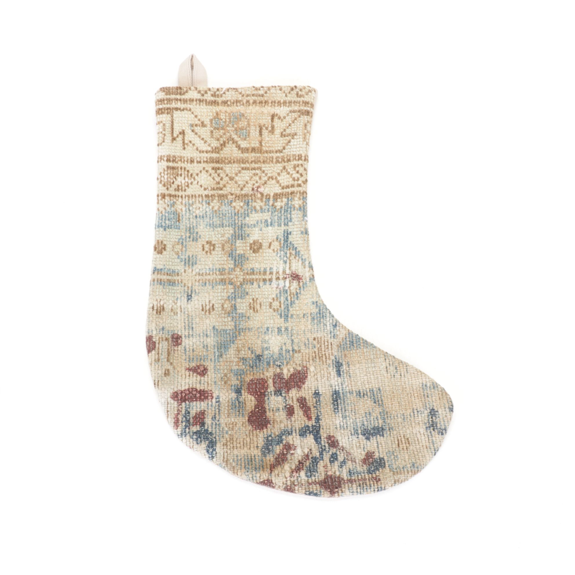 Hand-Pieced Kilim Rug Remnant Christmas Stockings