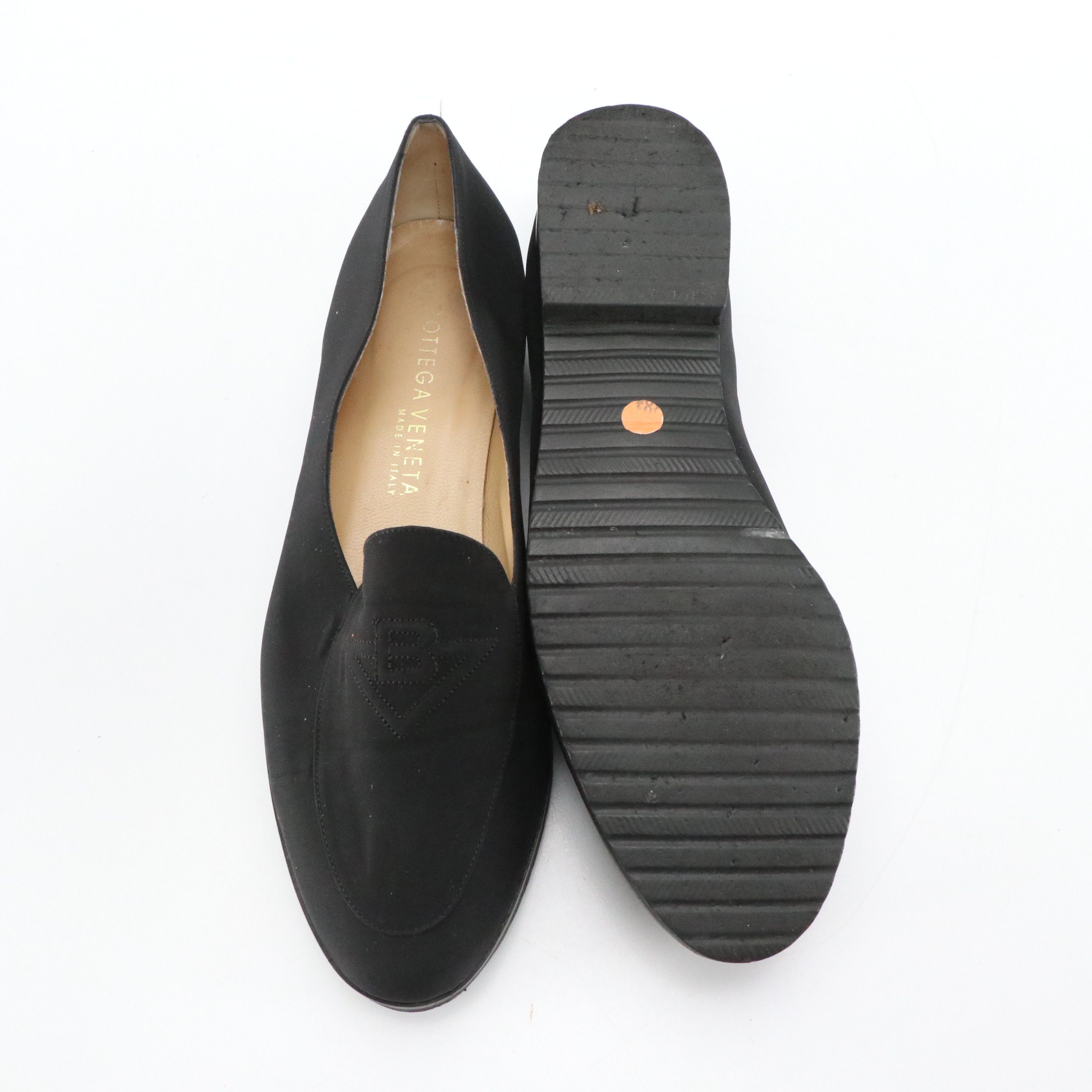 Bottega Veneta Logo Loafers in Black Nylon