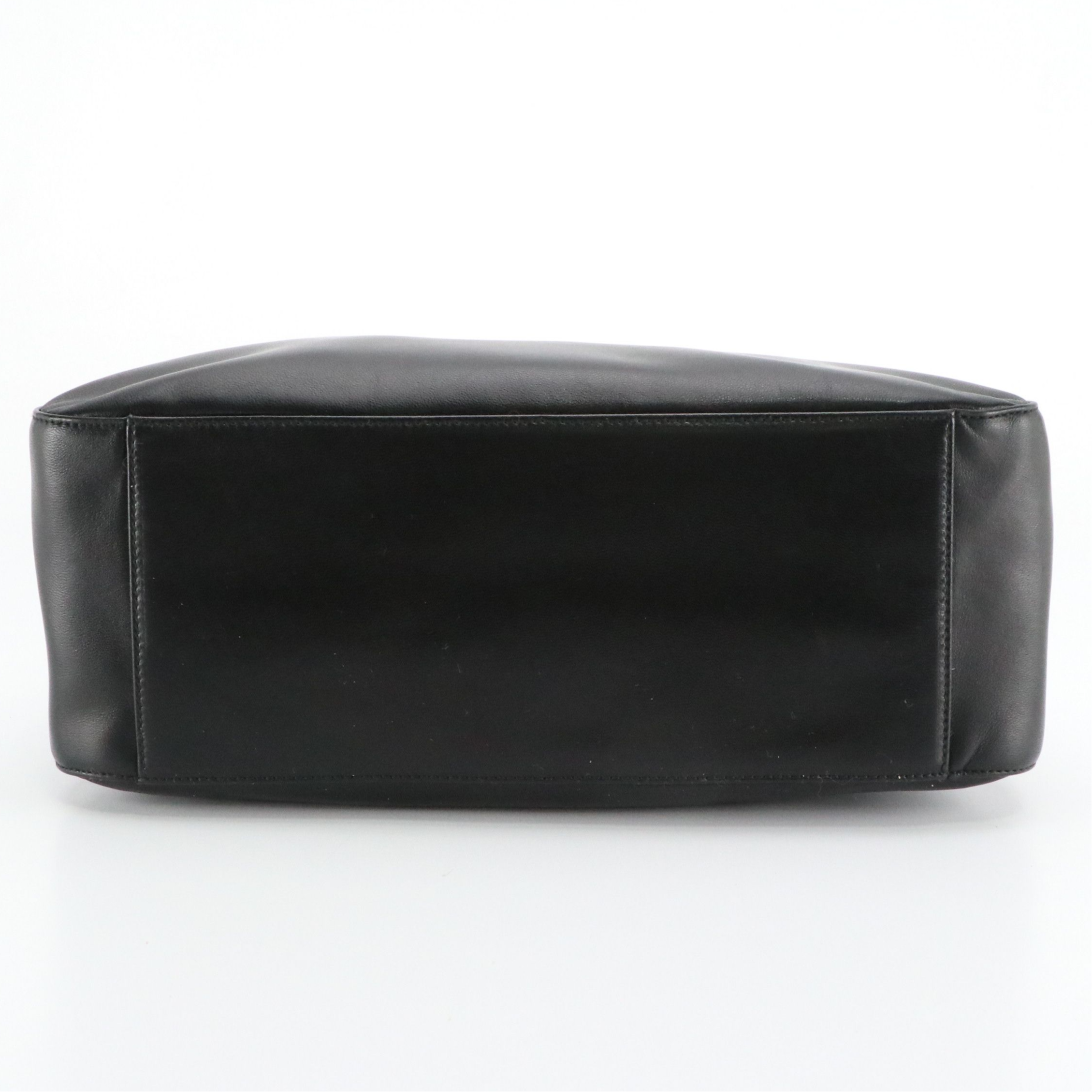 Prada Metal Strap Hobo Shoulder Bag in Black Nappa Leather