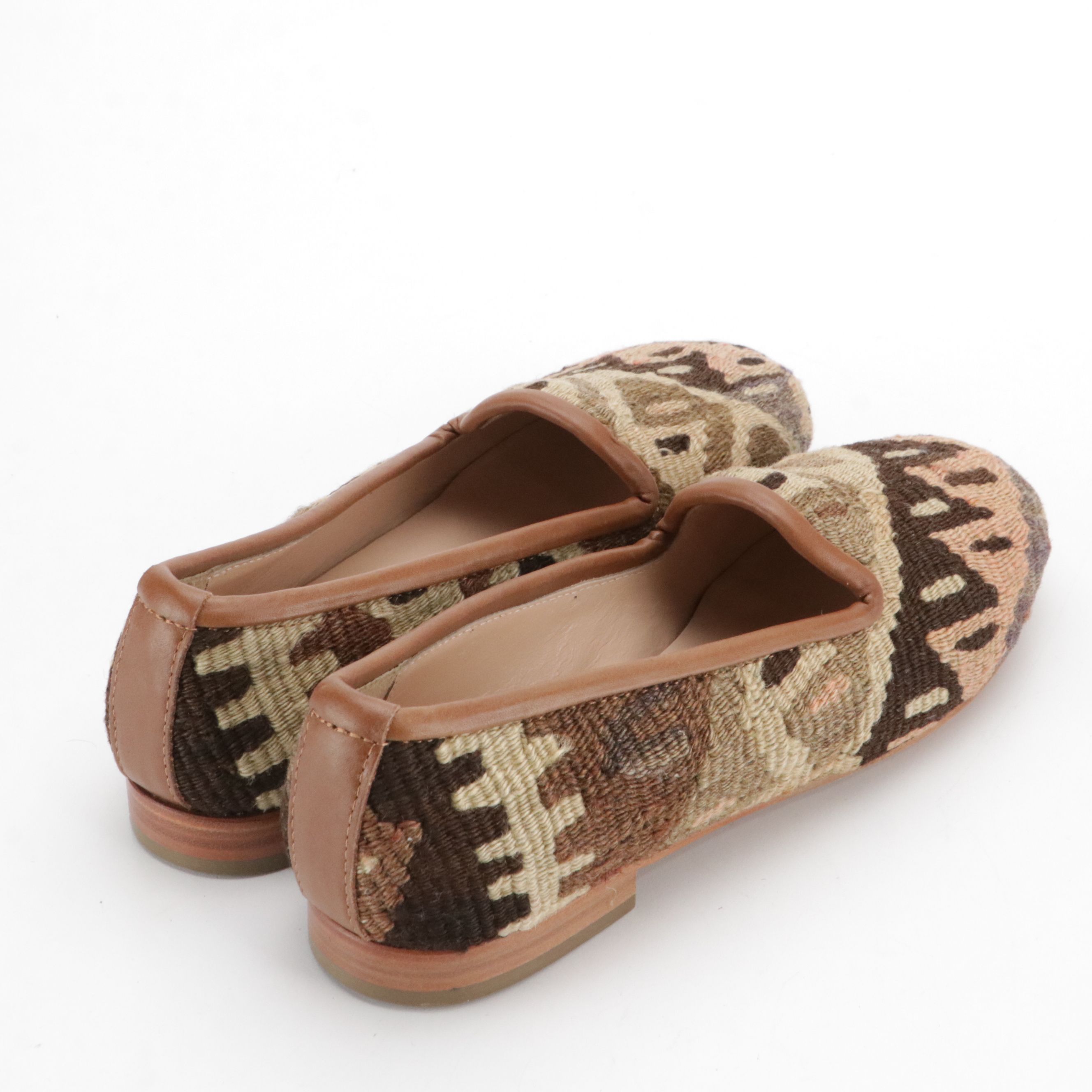 Ocelot Market Carpet Loafers in Brown Wool