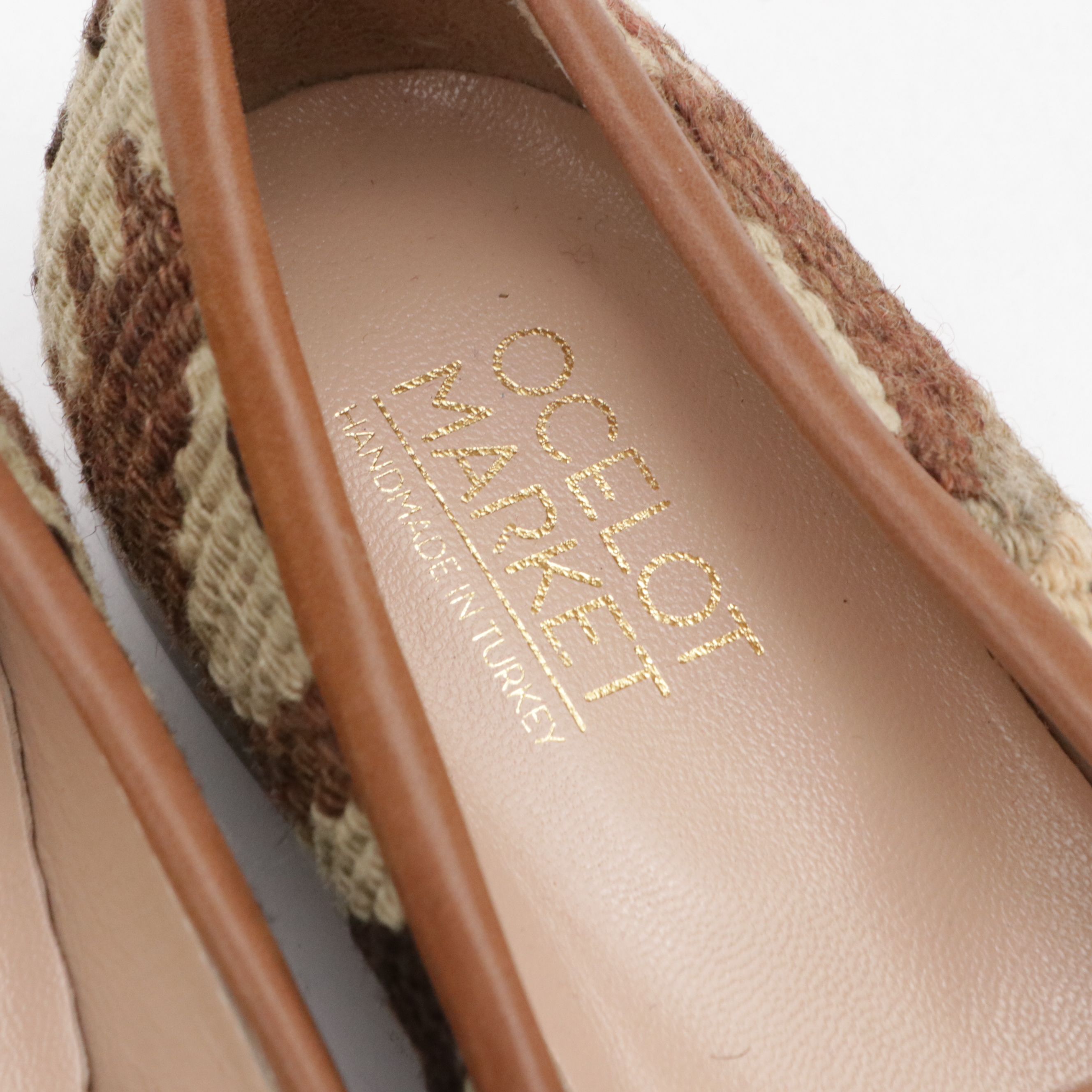 Ocelot Market Carpet Loafers in Brown Wool