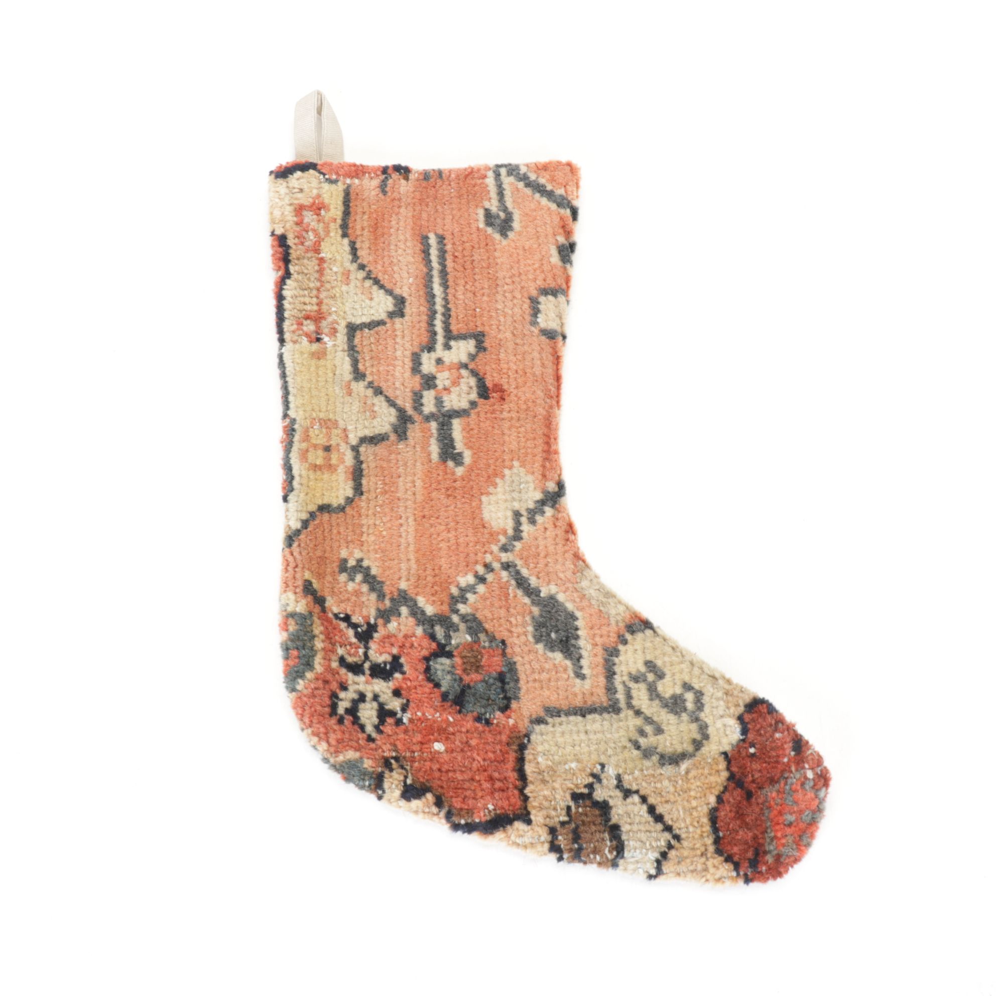 Hand-Pieced Kilim Rug Remnant Christmas Stockings