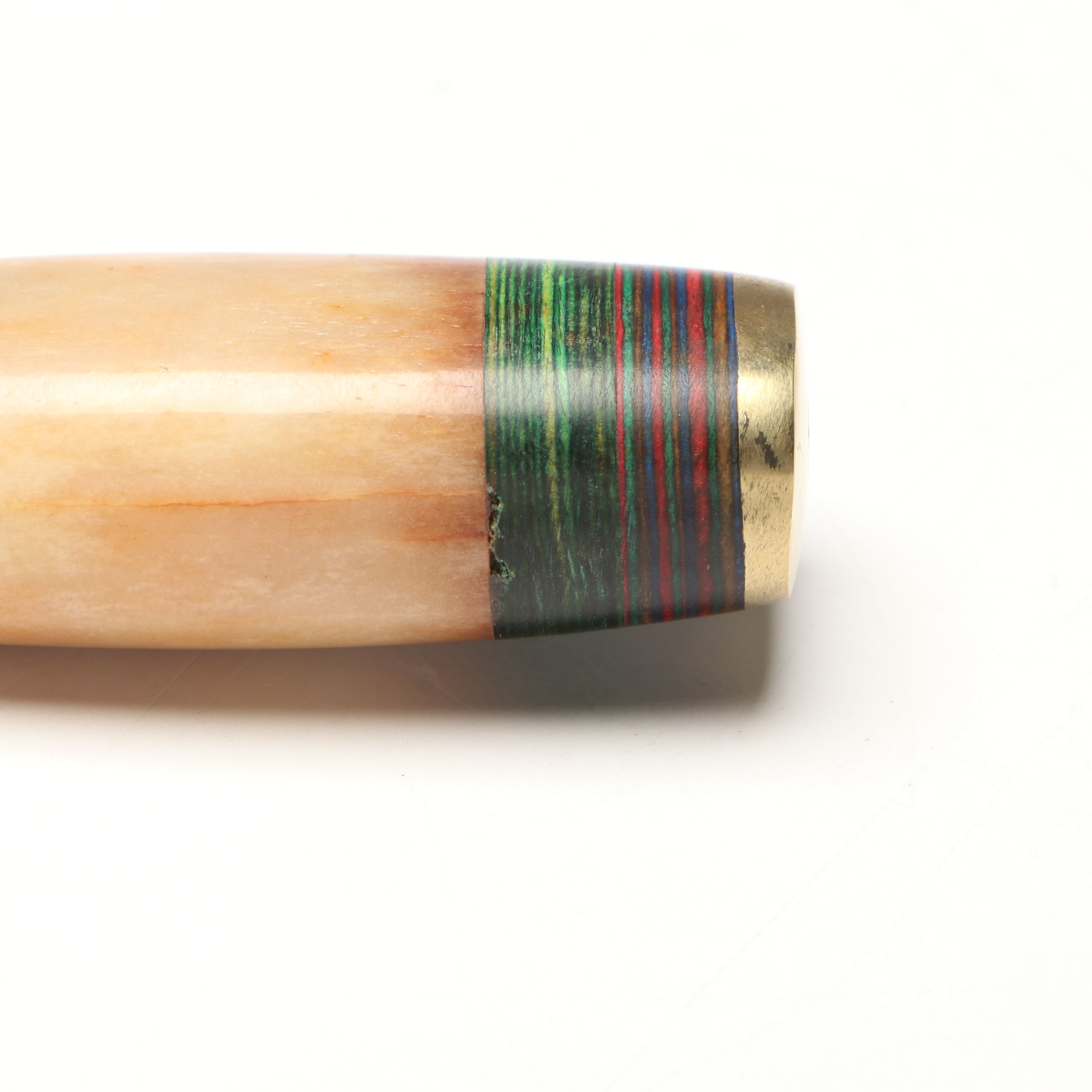 Damascus Steel Skinner and Hunting Knives in Leather Scabbards