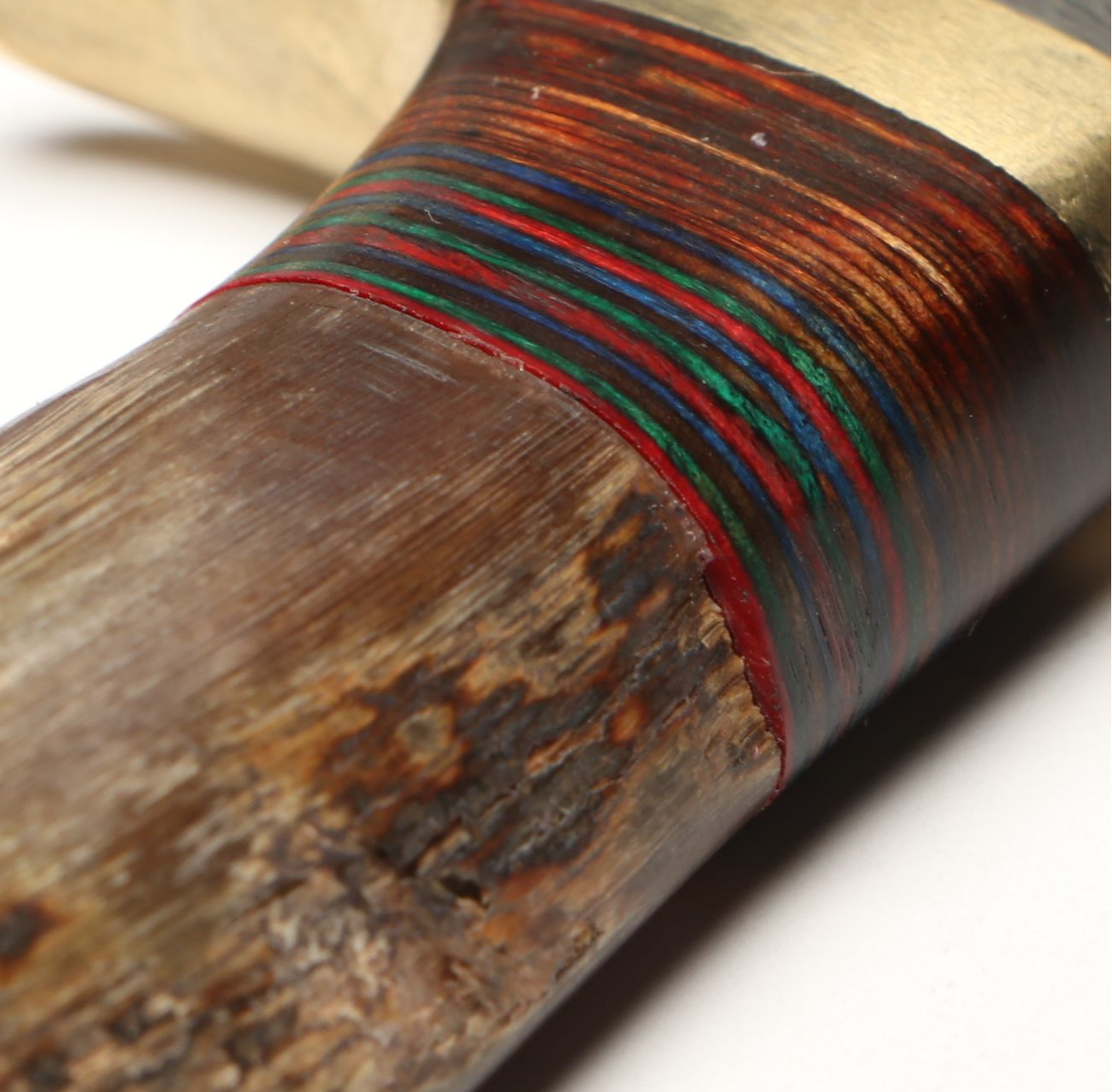 Damascus Steel Skinner and Hunting Knives in Leather Scabbards