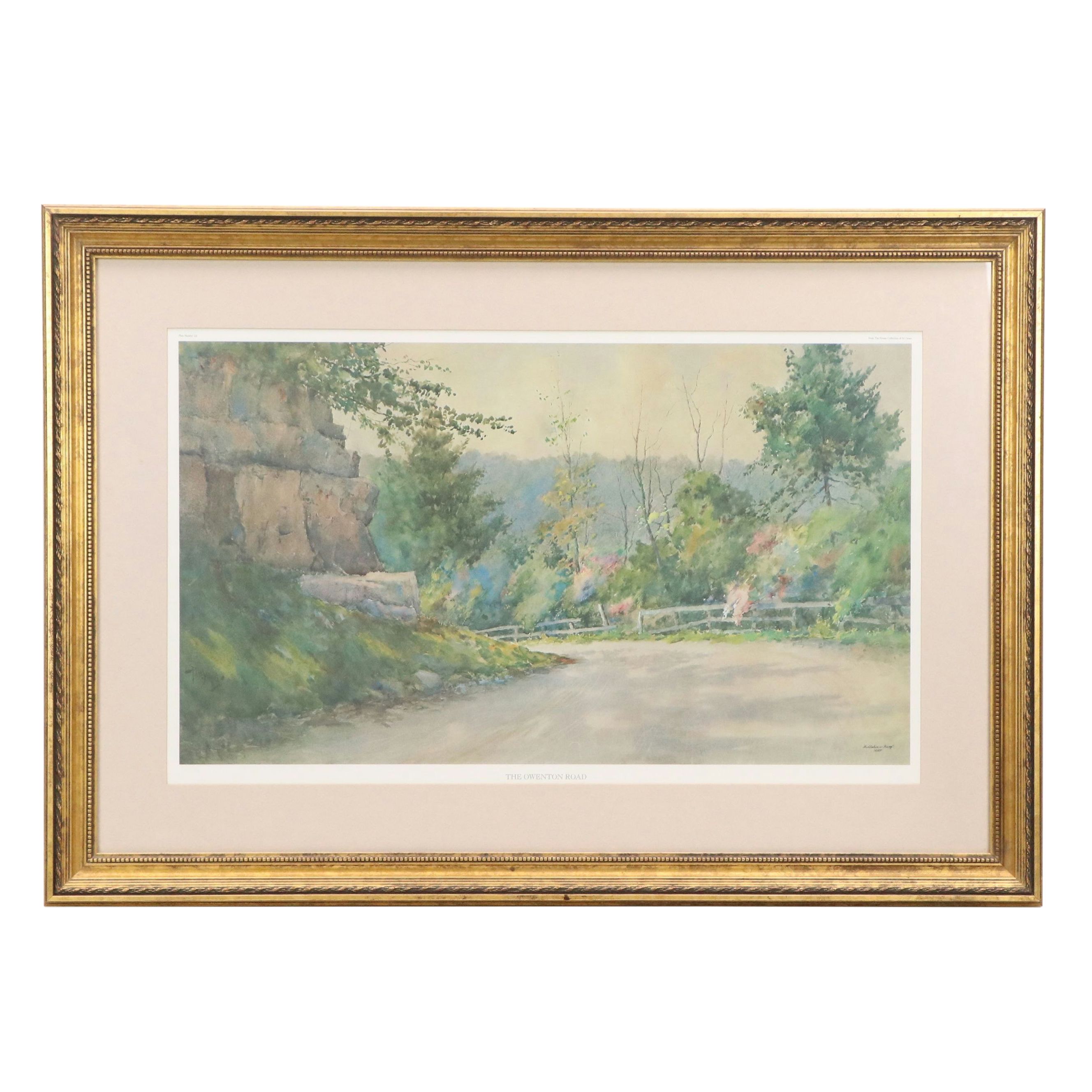 Offset Lithograph After Paul Sawyier "The Owenton Road"