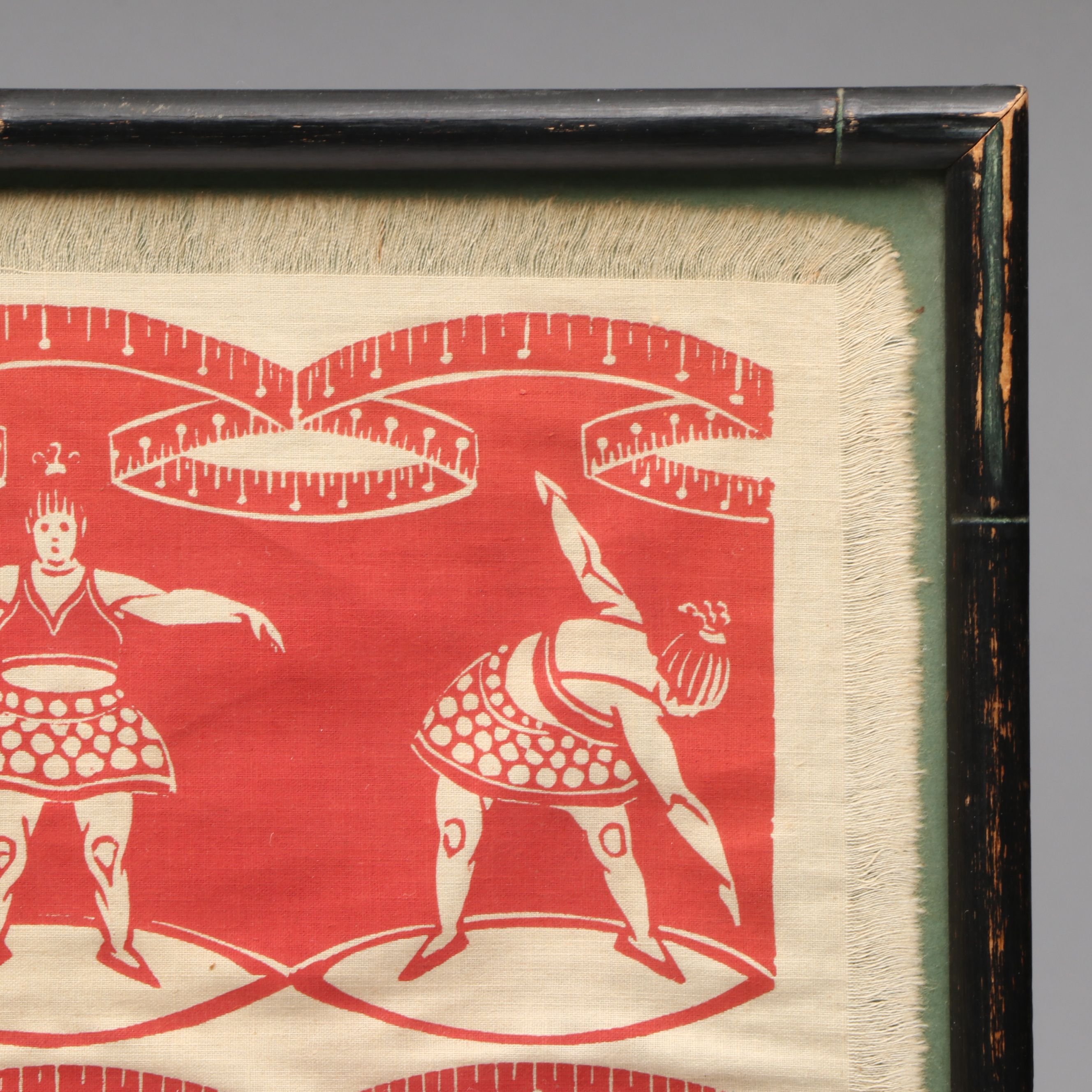 Virginia Lee Burton for Folly Cove Designers Linocut "Reducing," 1949