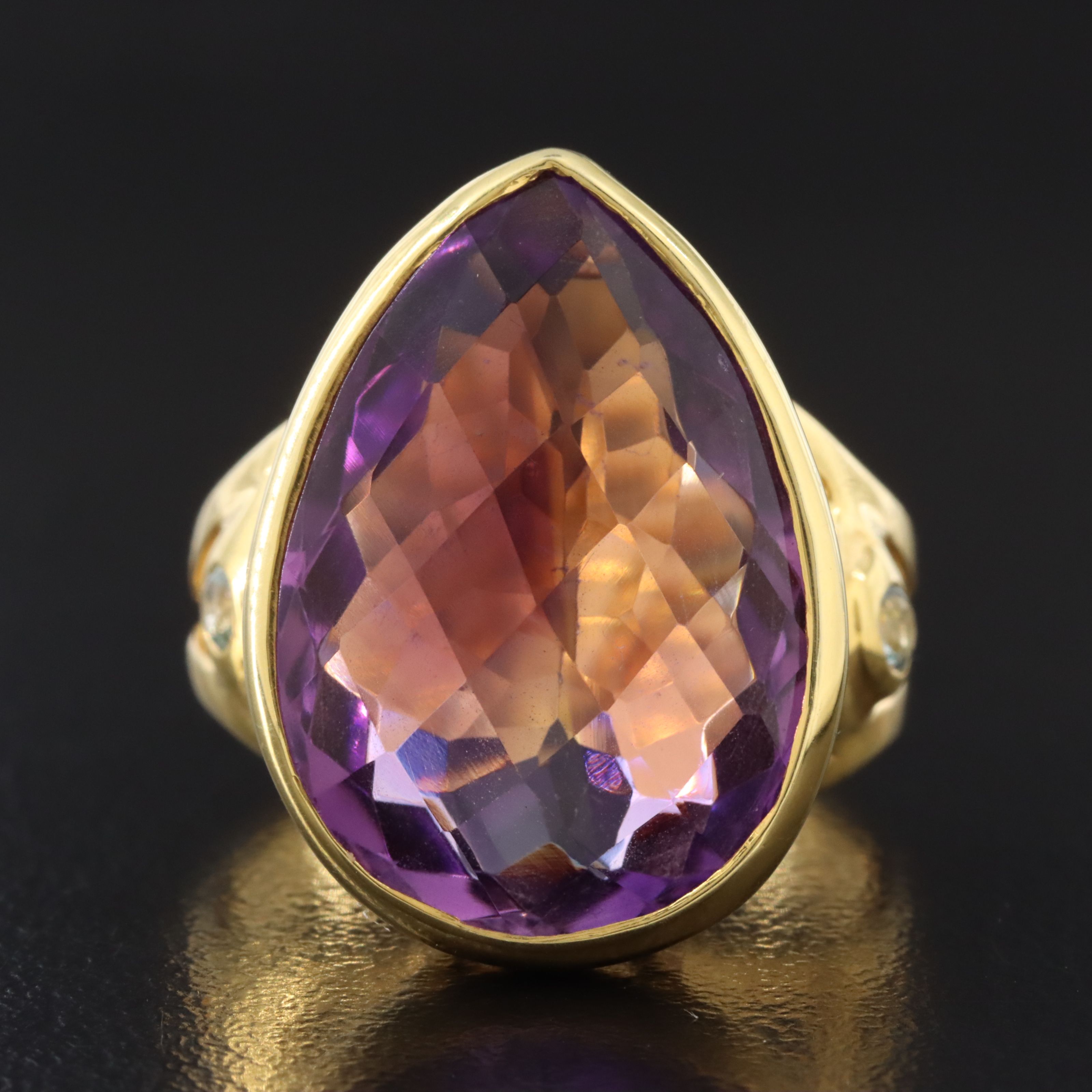 Sterling Amethyst and Sky Blue Topaz Ring