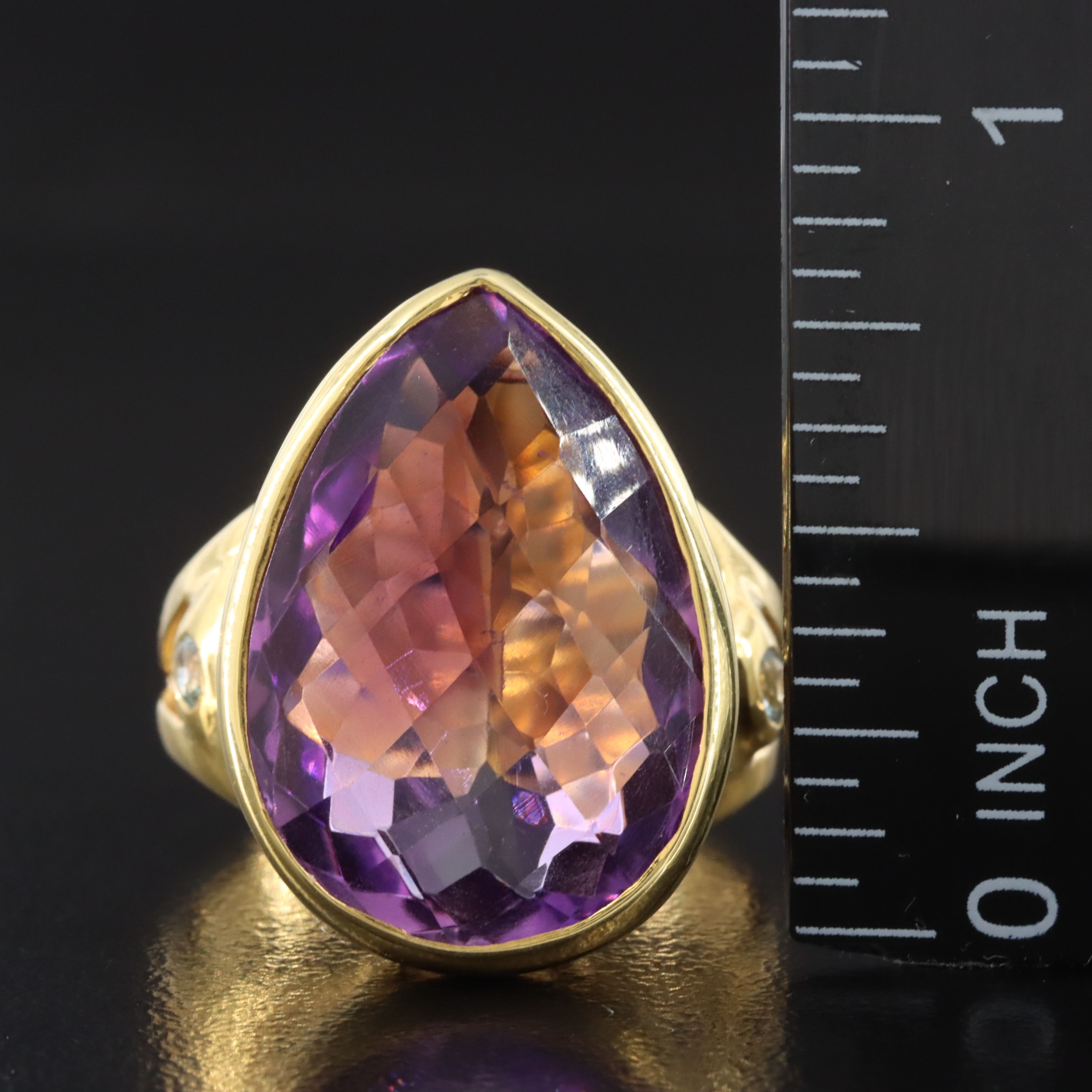 Sterling Amethyst and Sky Blue Topaz Ring