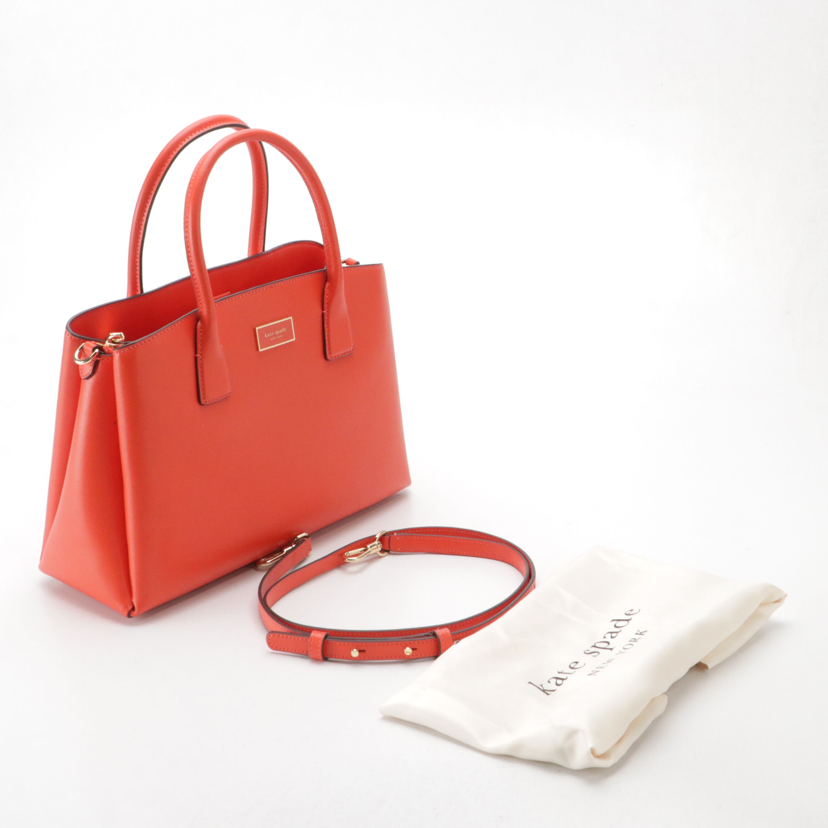 Kate Spade Rase Medium Satchel in Orange Leather