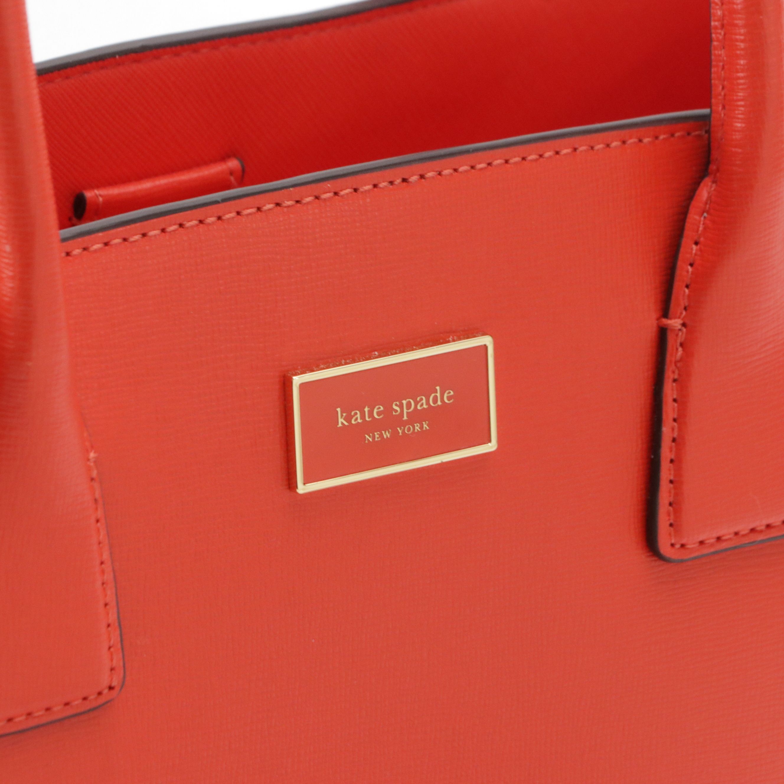 Kate Spade Rase Medium Satchel in Orange Leather