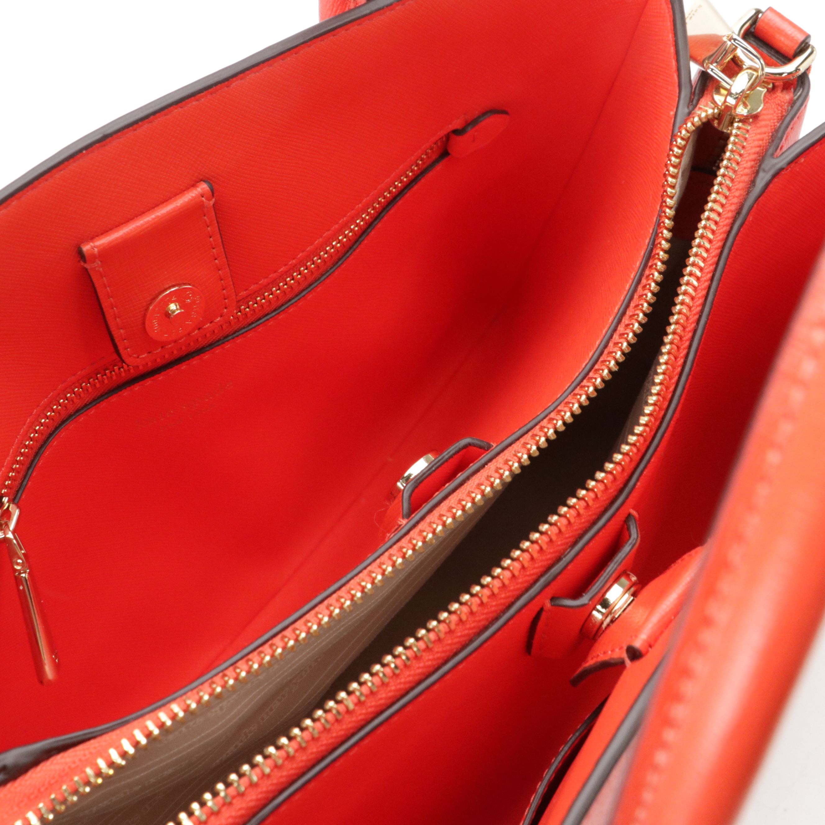 Kate Spade Rase Medium Satchel in Orange Leather