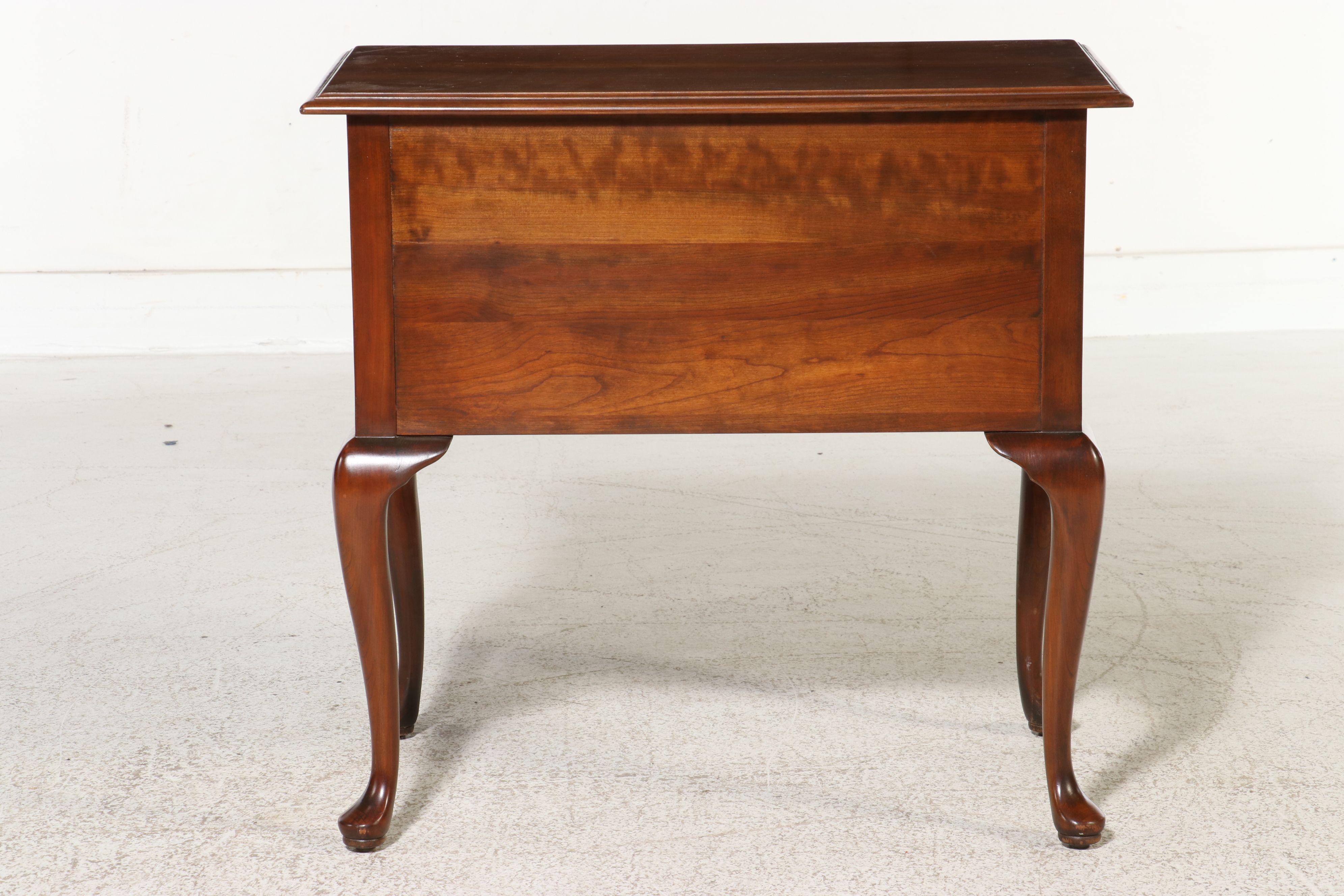 Harden Solid Cherry Queen Anne Style Lowboy, Late 20th Century