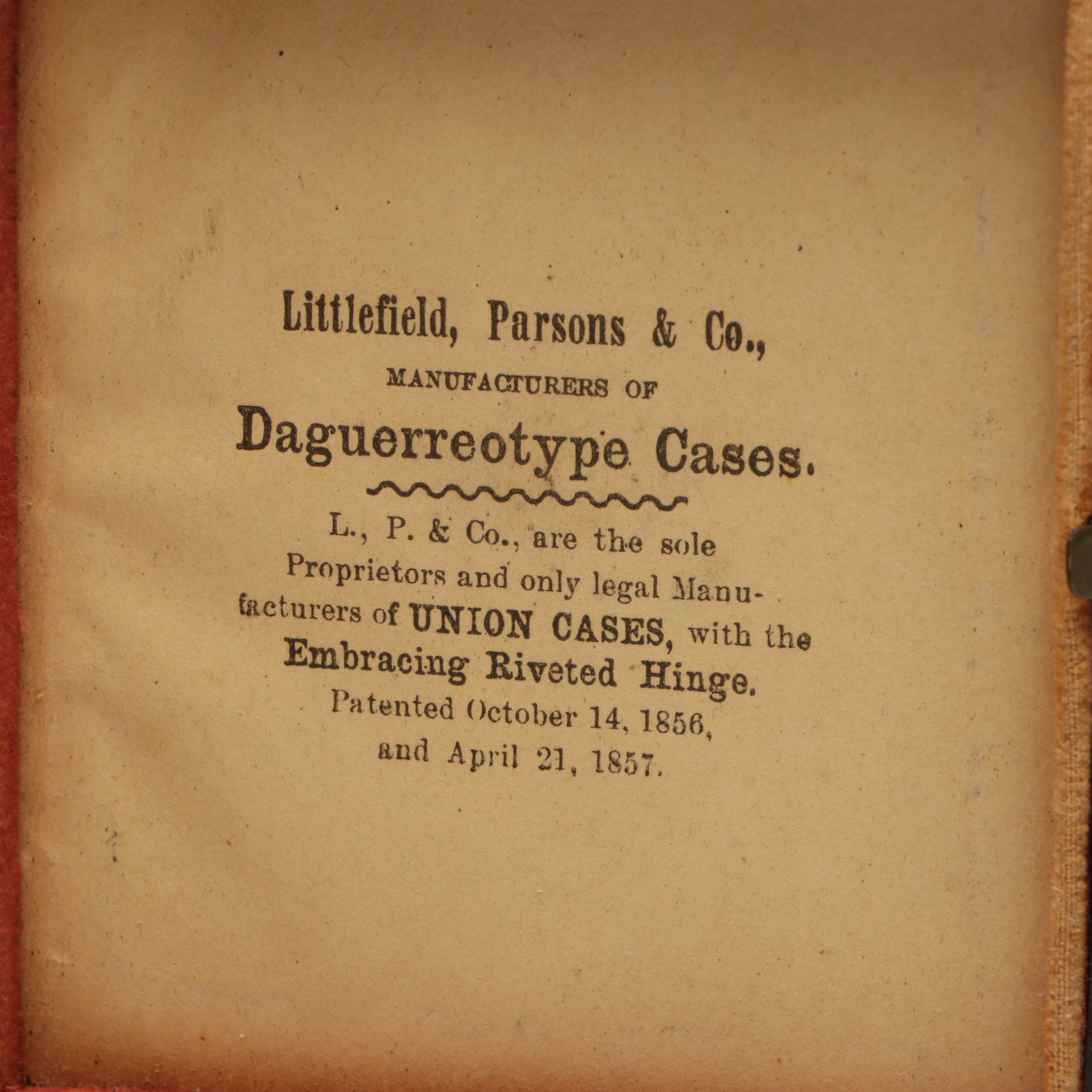 Daguerreotype Portrait of Girl in Union Case with Velvet Lining, Mid-19th C.
