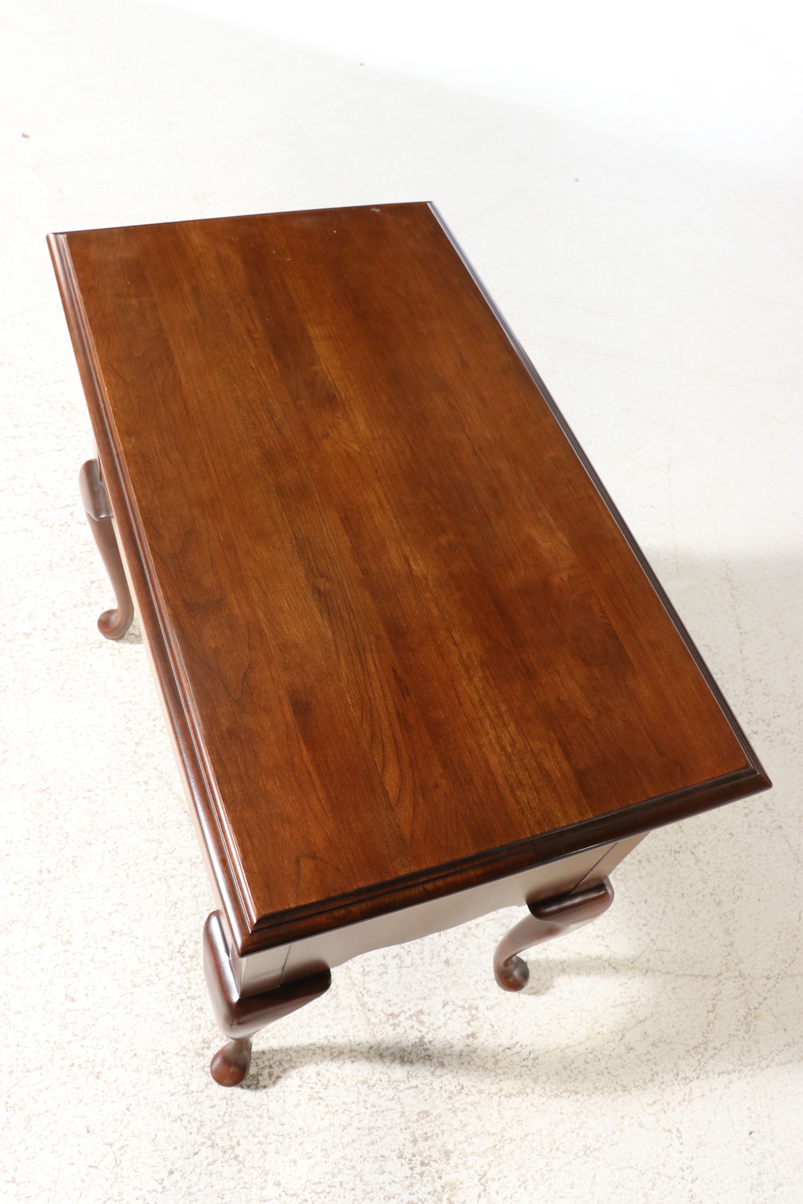 Harden Solid Cherry Queen Anne Style Lowboy, Late 20th Century