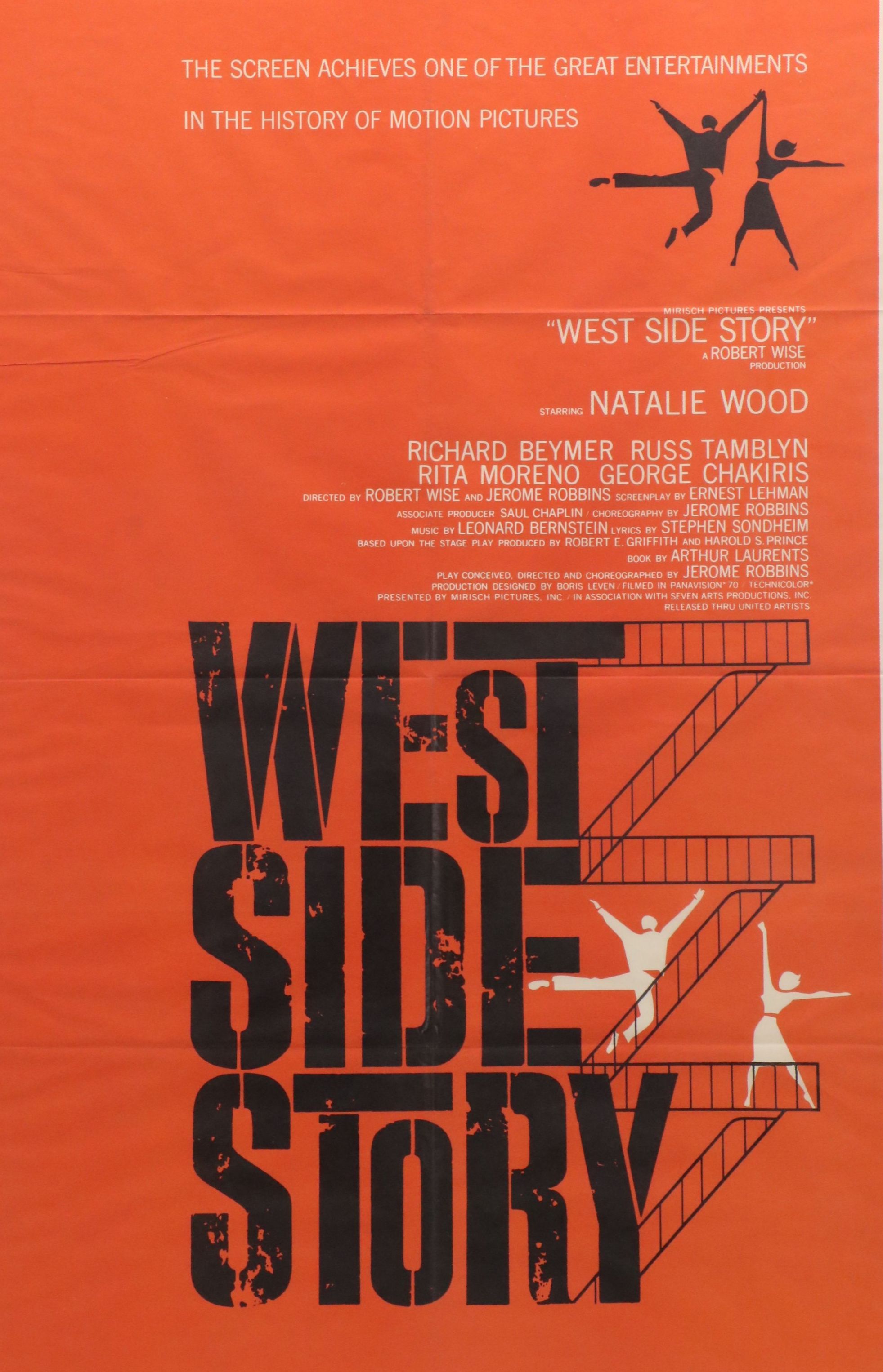 "West Side Story" Color Lithograph Movie Poster, 1961