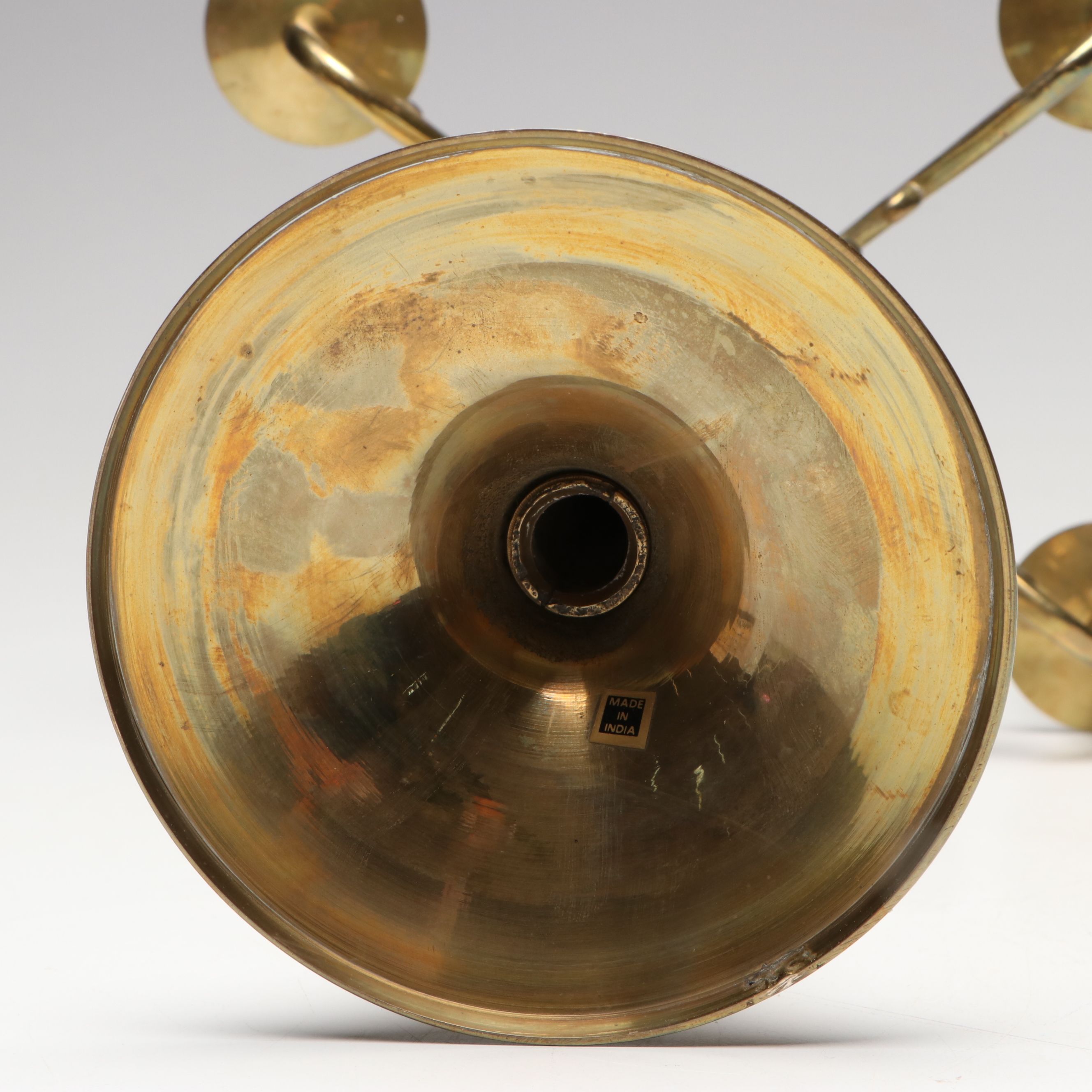 Solid Brass Scrollwork Candelabrum