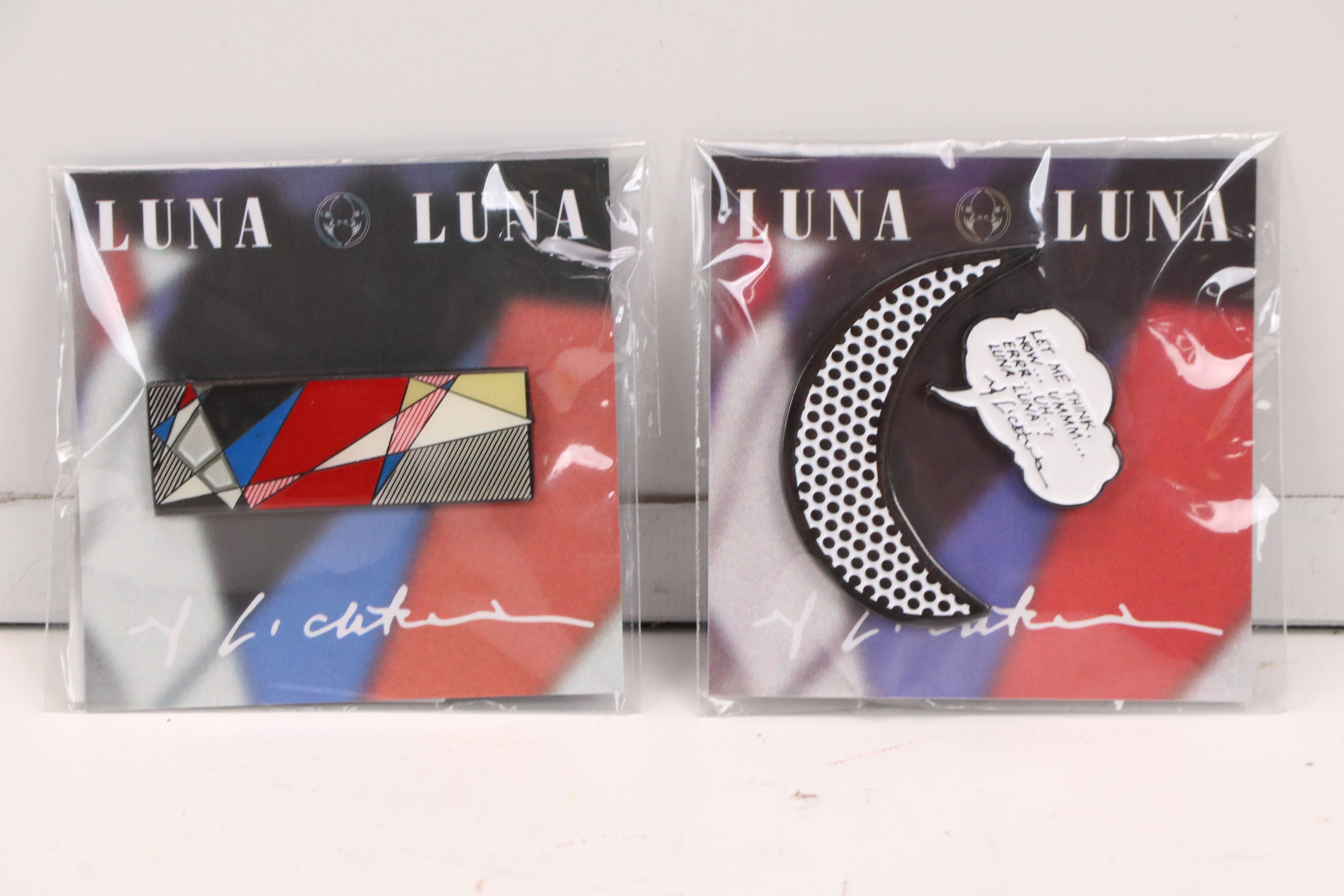 Luna Luna Enamel Pins After Haring, Lichtenstein, and Basquiat, 21st Century