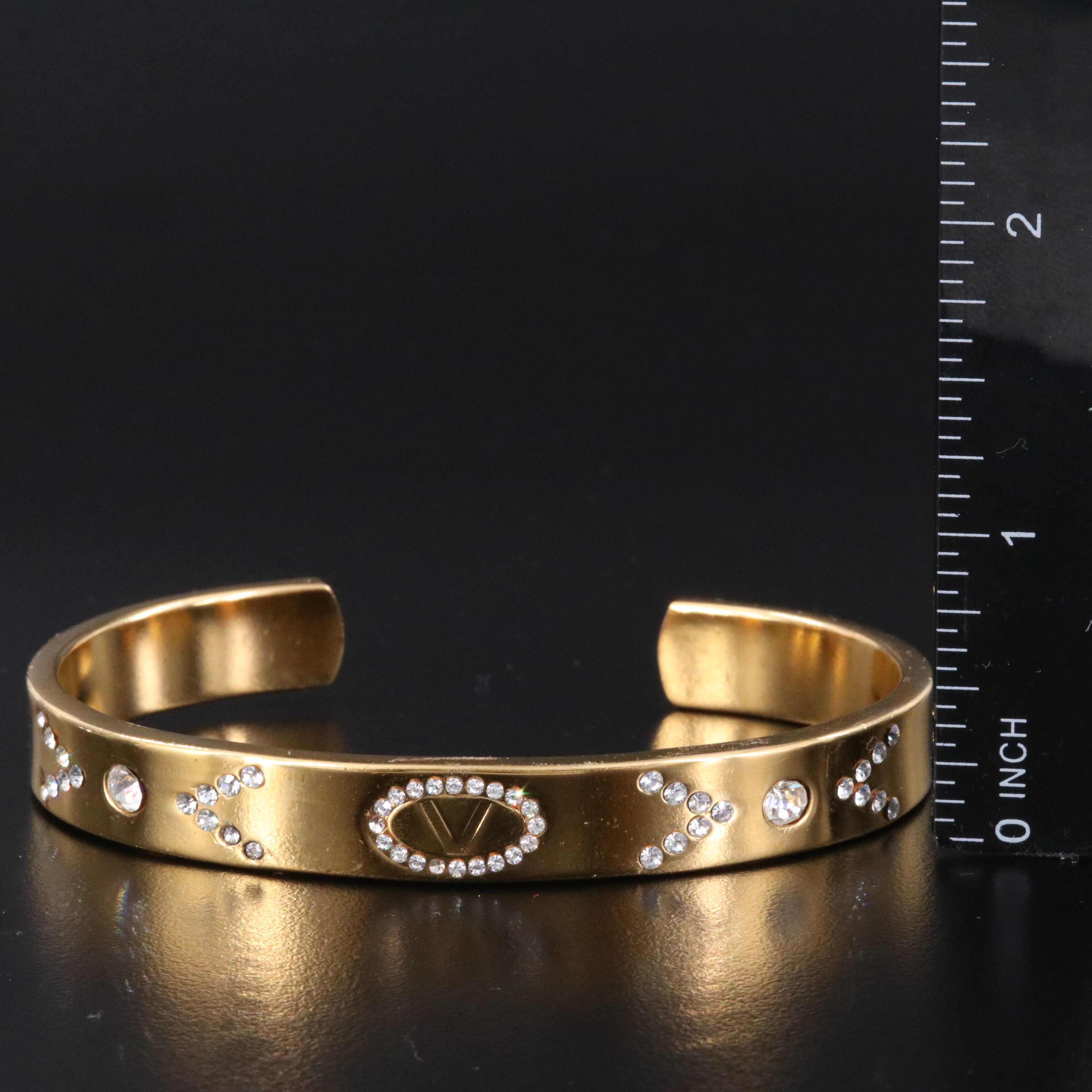 Valentino V Crystal Cuff