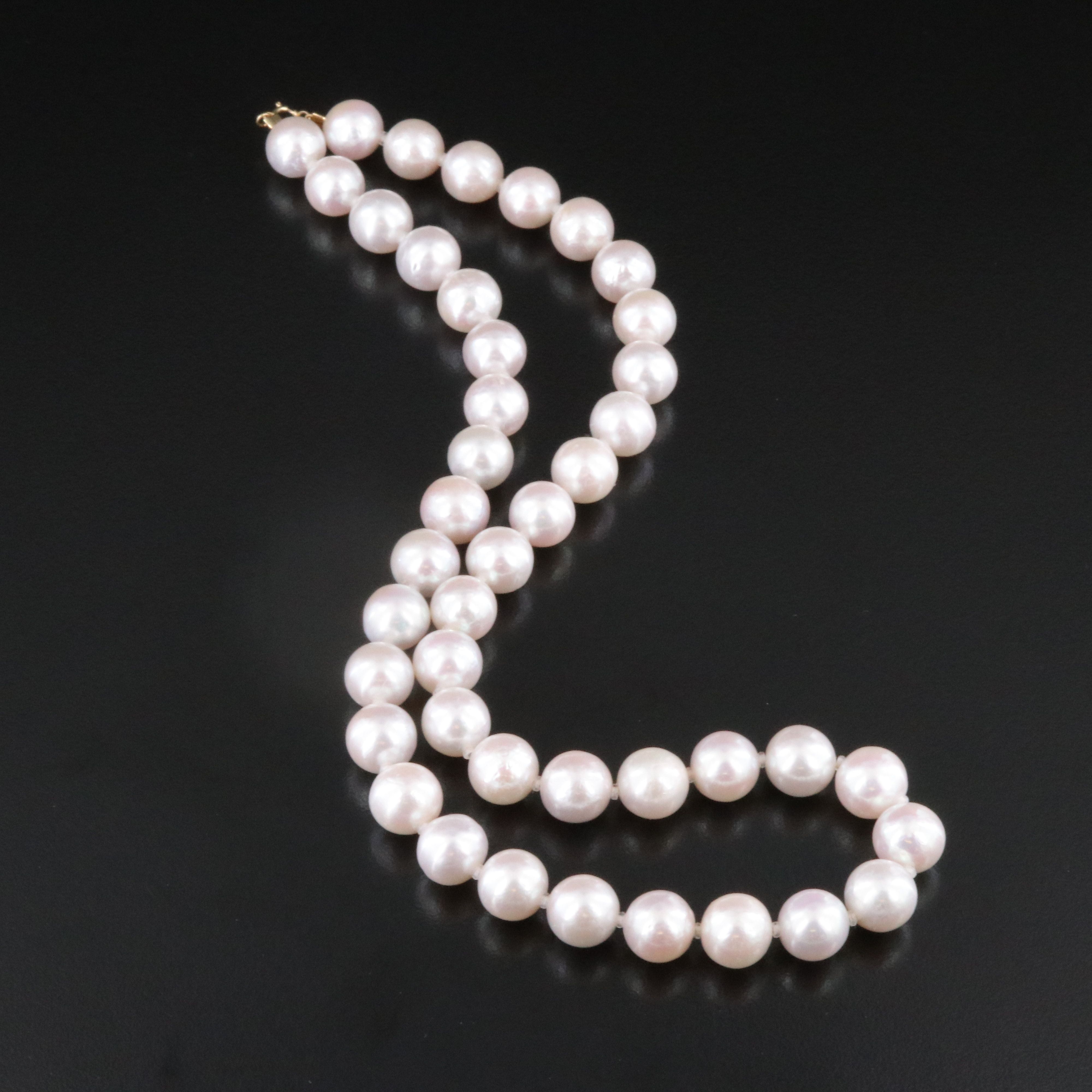 Pearl Necklace with 18K Clasp