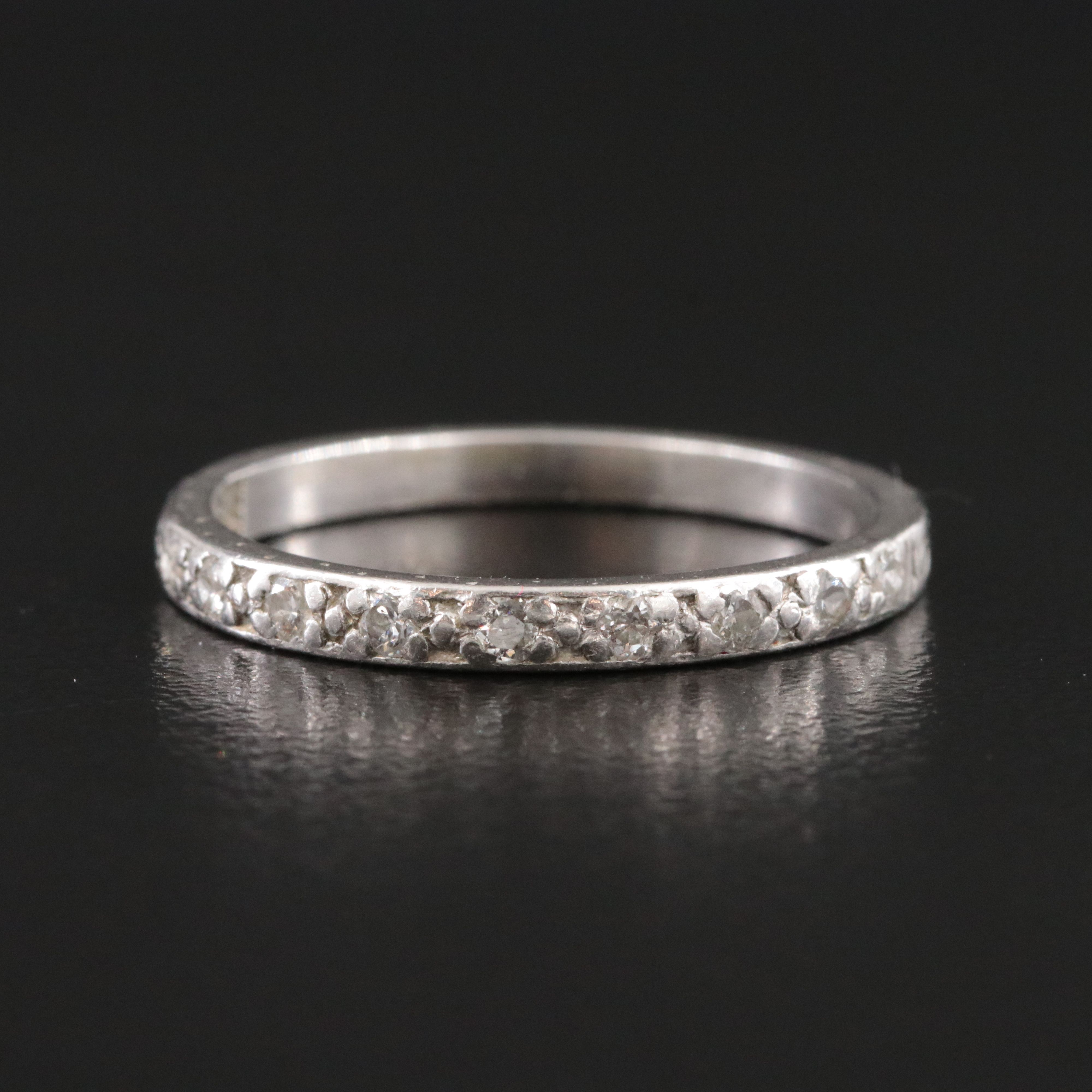 Platinum 0.31 CTW Diamond Scroll Patterned Band