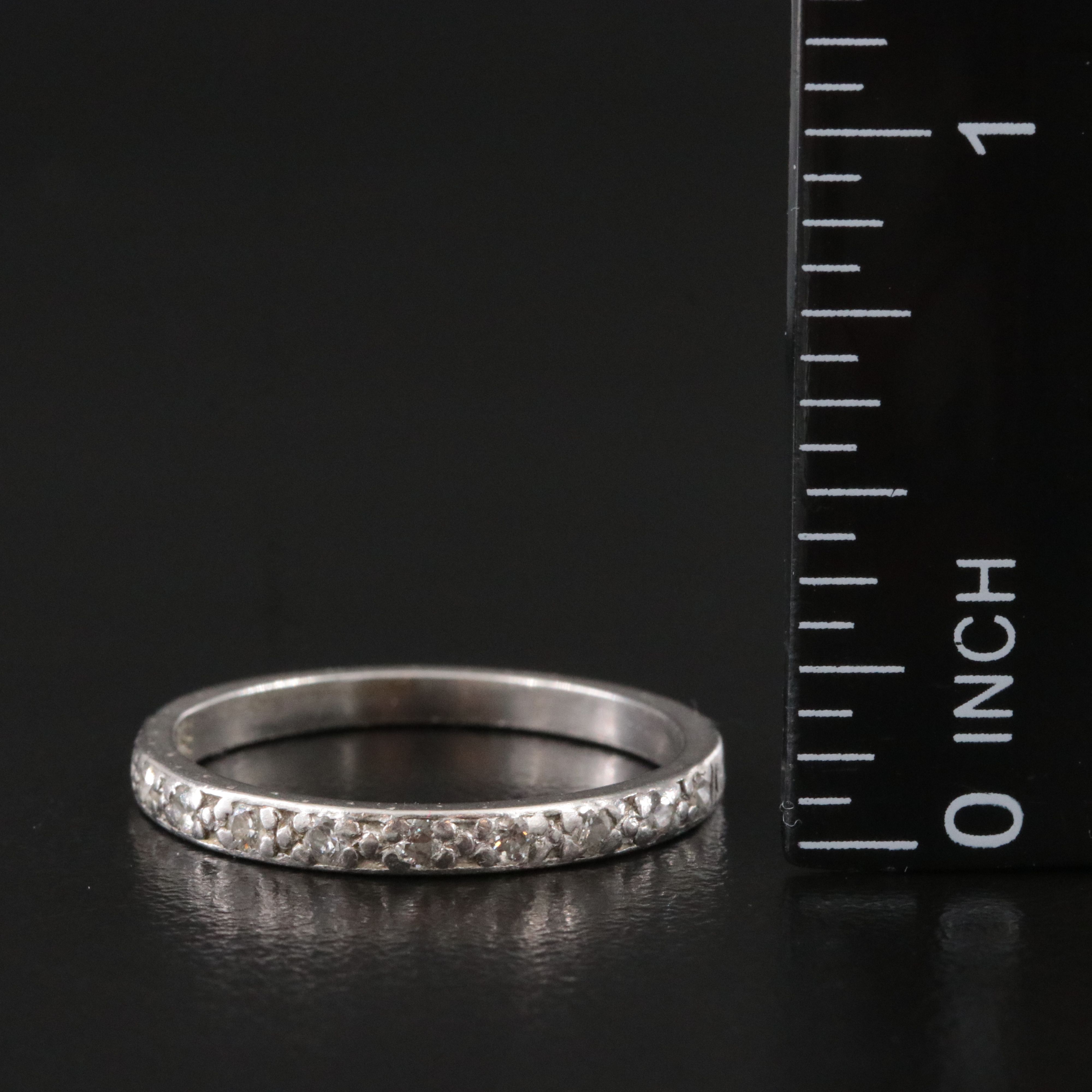 Platinum 0.31 CTW Diamond Scroll Patterned Band