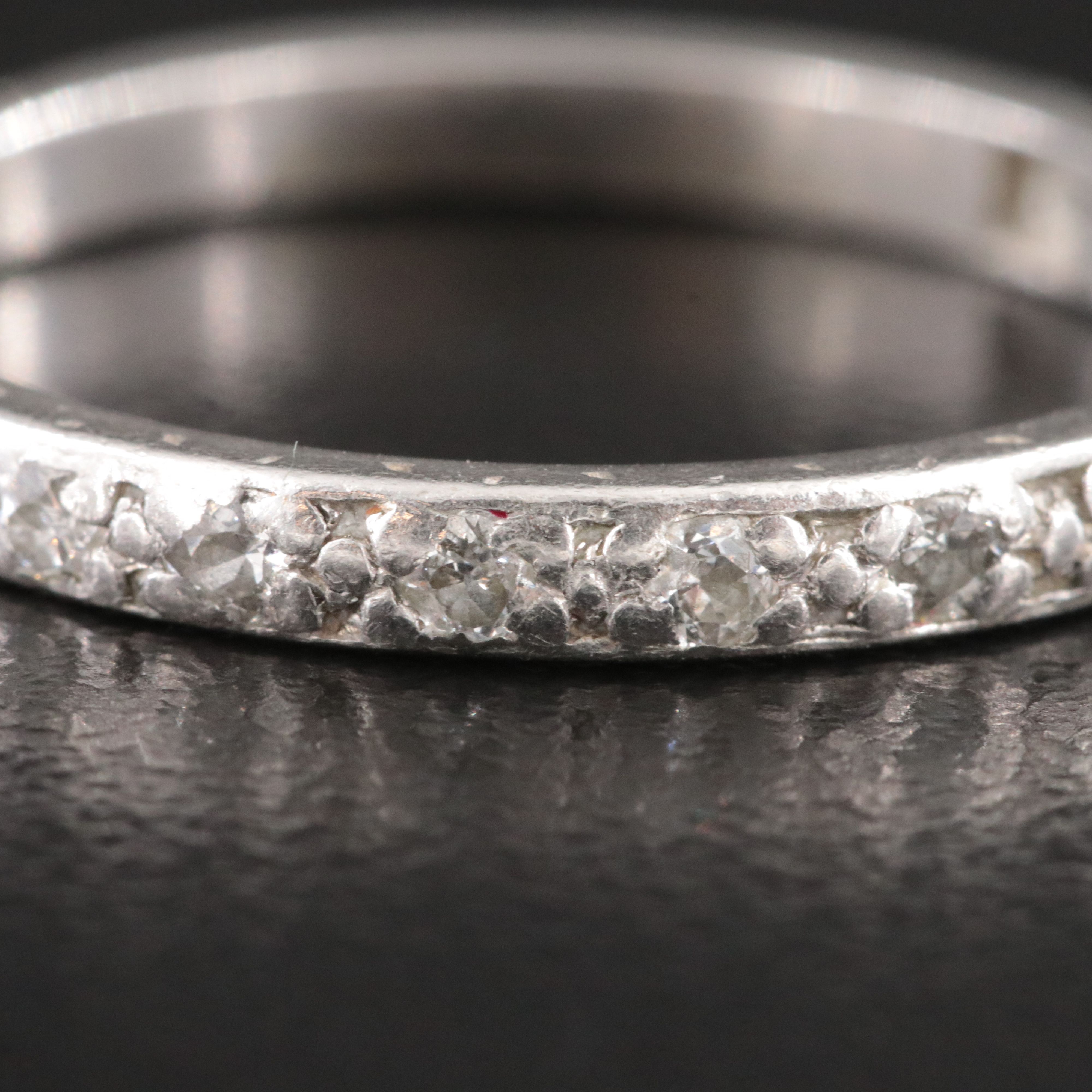 Platinum 0.31 CTW Diamond Scroll Patterned Band