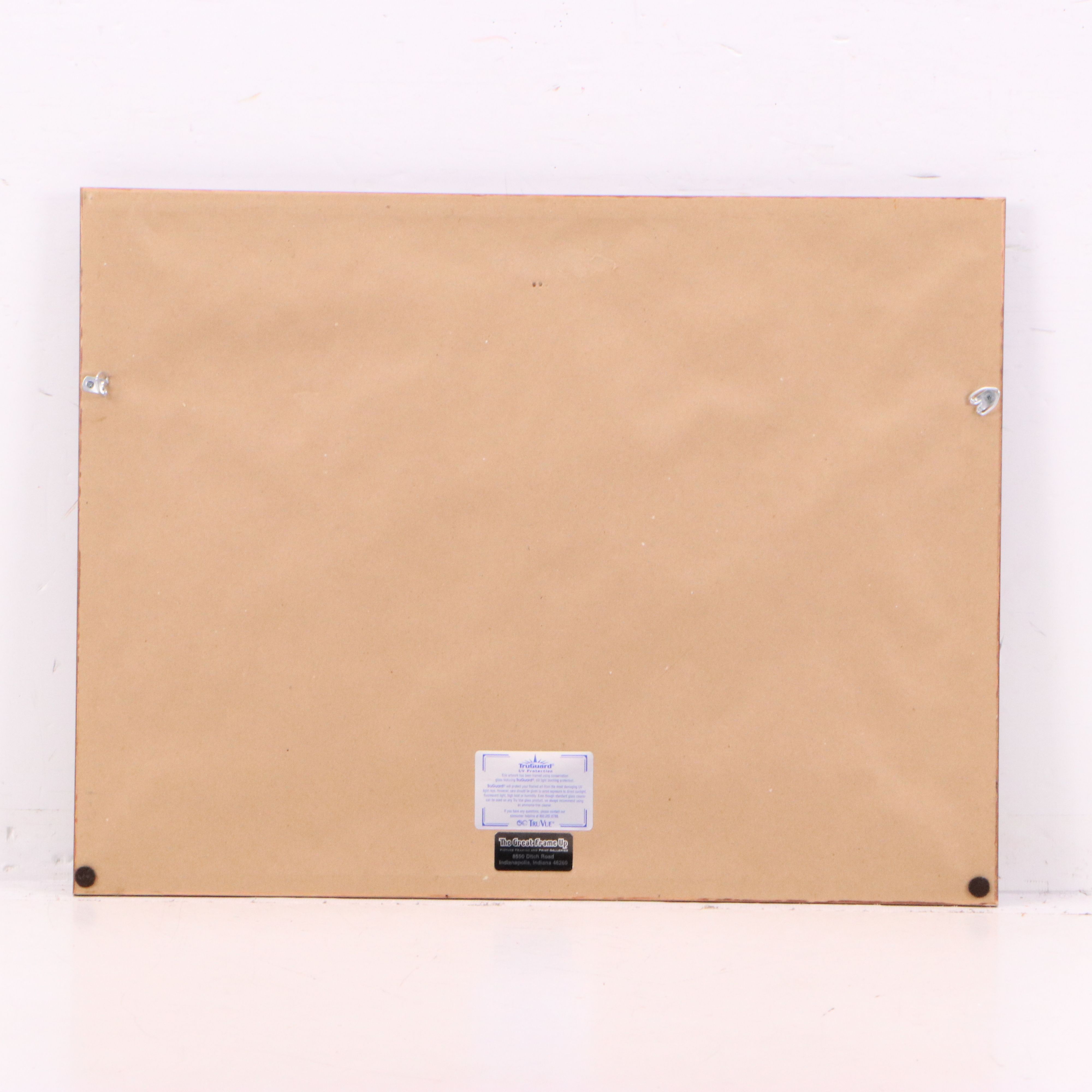 Figural Red Oil Pastel Sketch "Costigan Brook, Winter"