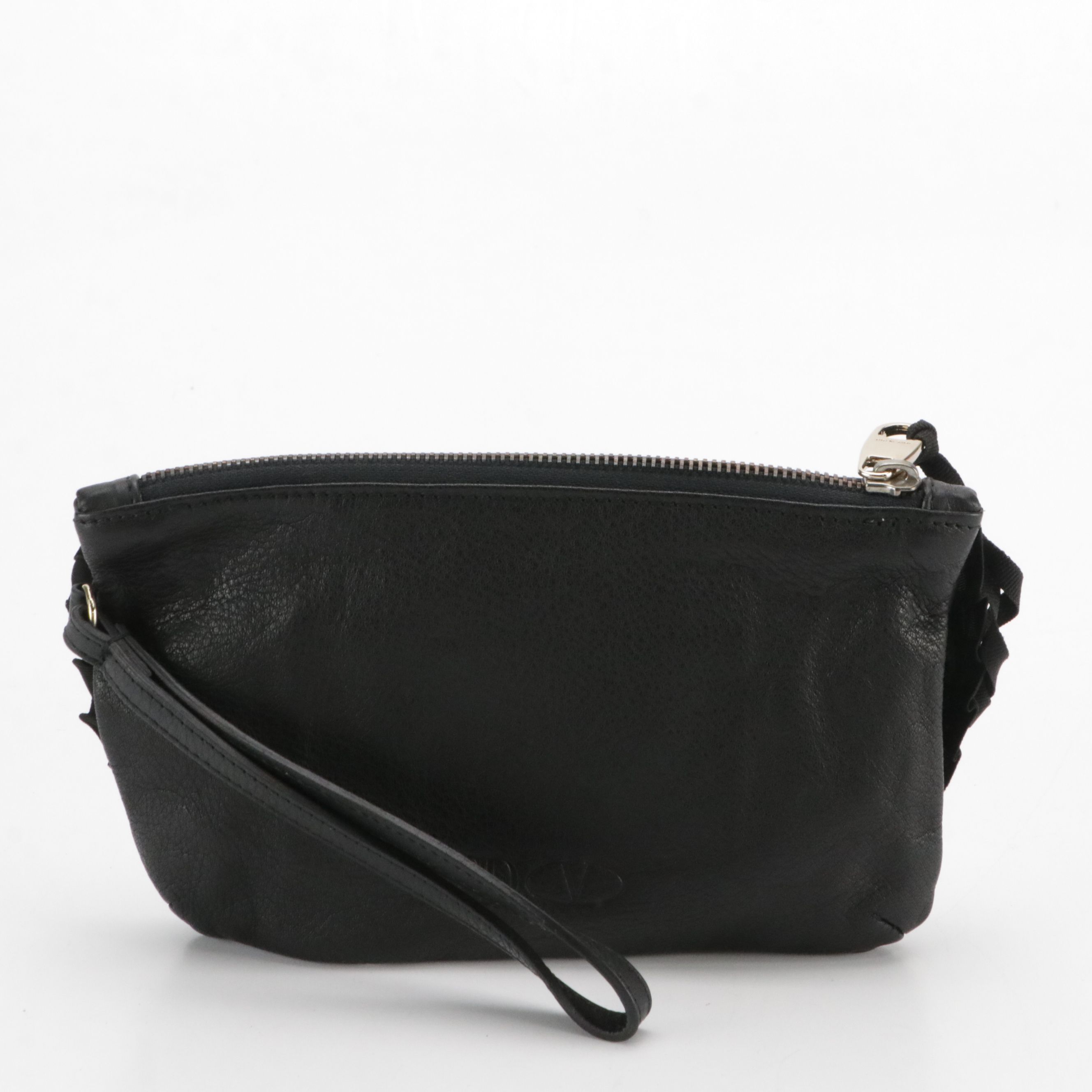 Valentino Garavani RED V Bow Wristlet in Black Calfskin Leather, With Tag