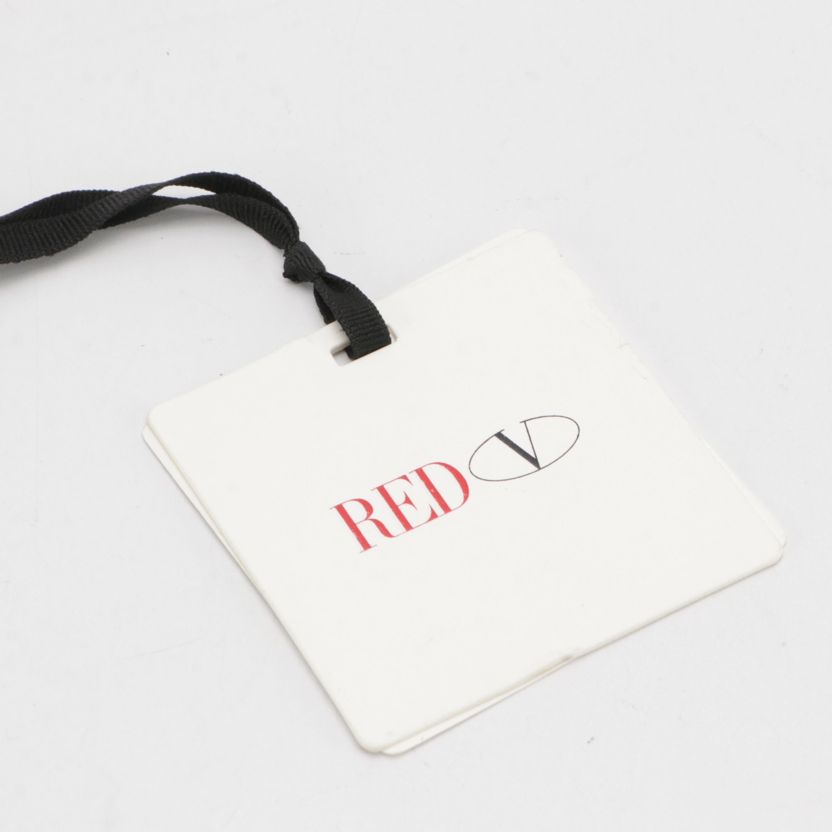 Valentino Garavani RED V Bow Wristlet in Black Calfskin Leather, With Tag