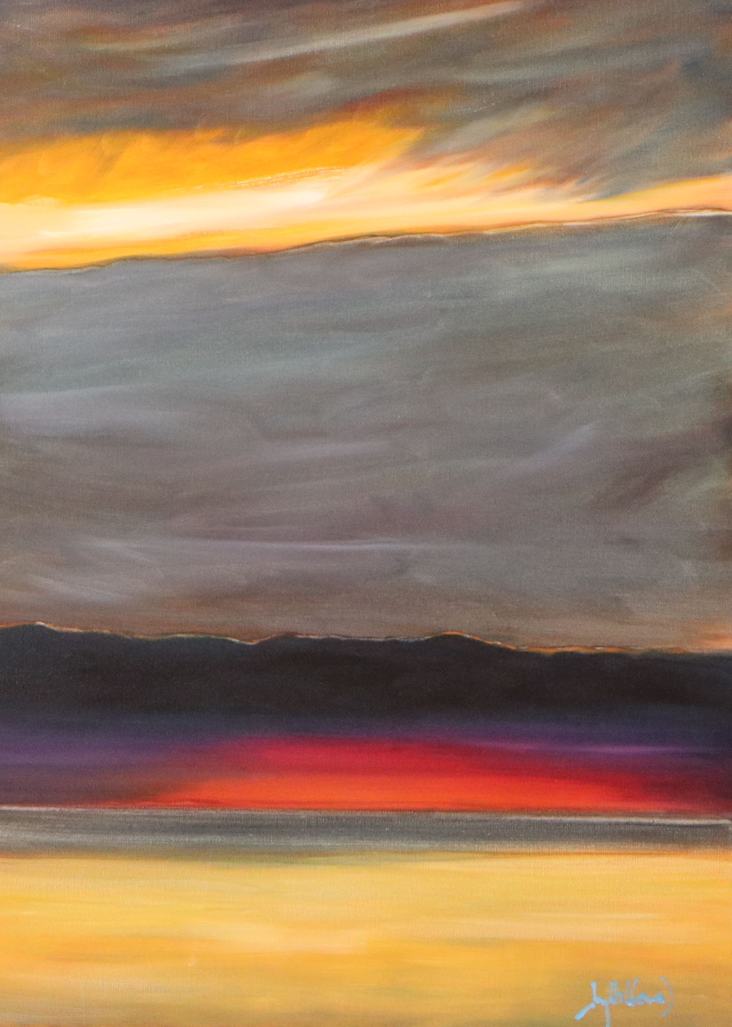 Jay Wilford Oil Painting "After Glow," 21st Century