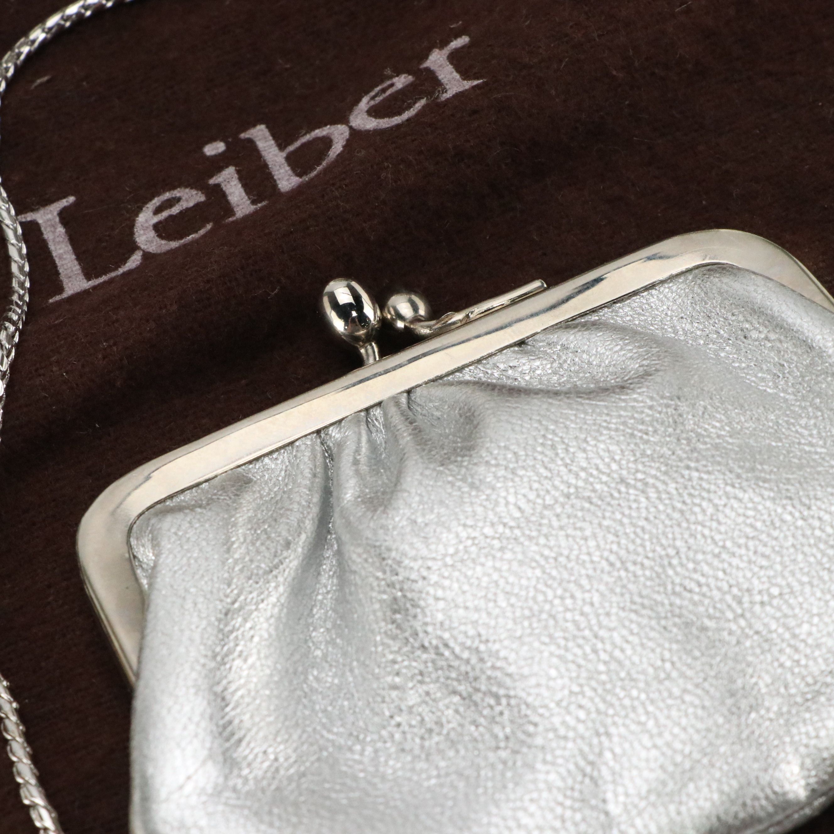 Judith Leiber Crystal Minaudière with Gemstone Clasp and Accessories