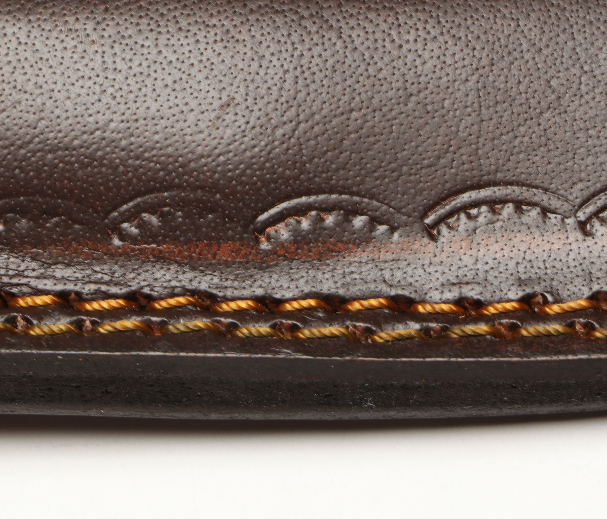 Damascus Steel Skinner and Hunting Knives in Leather Scabbards