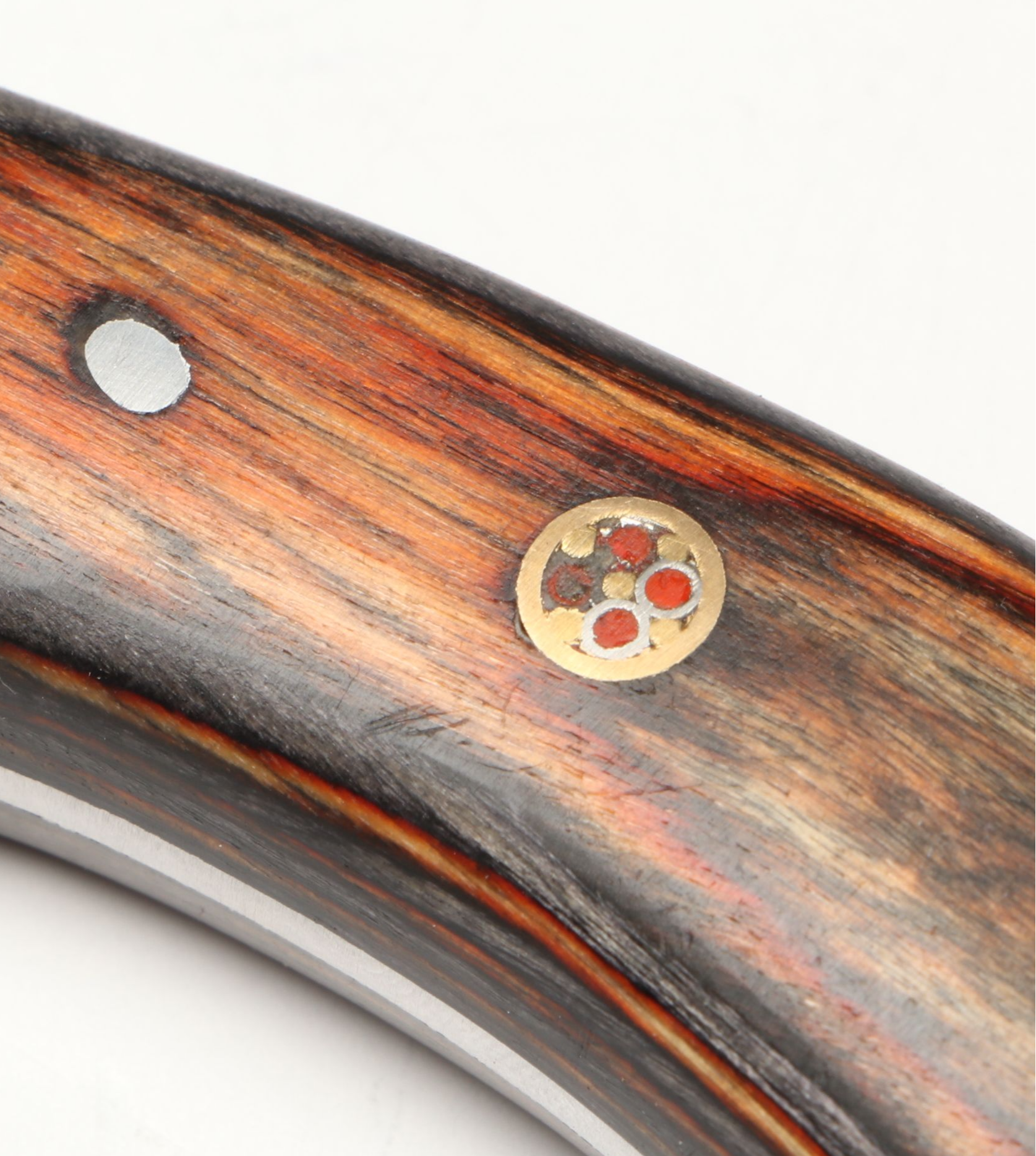 Damascus Steel Skinner and Hunting Knives in Leather Scabbards