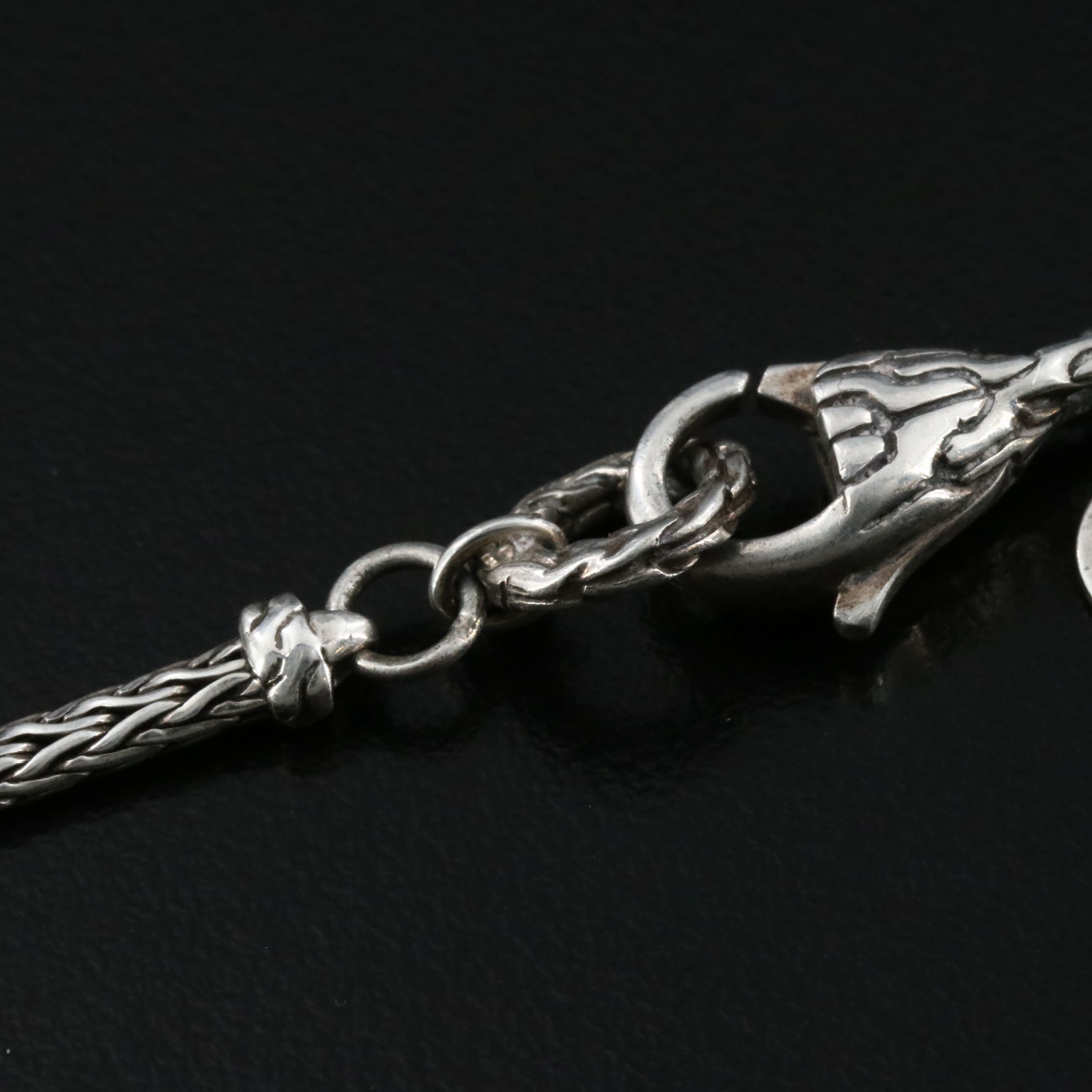 John Hardy Palu Sterling Hammered Disc Station Necklace