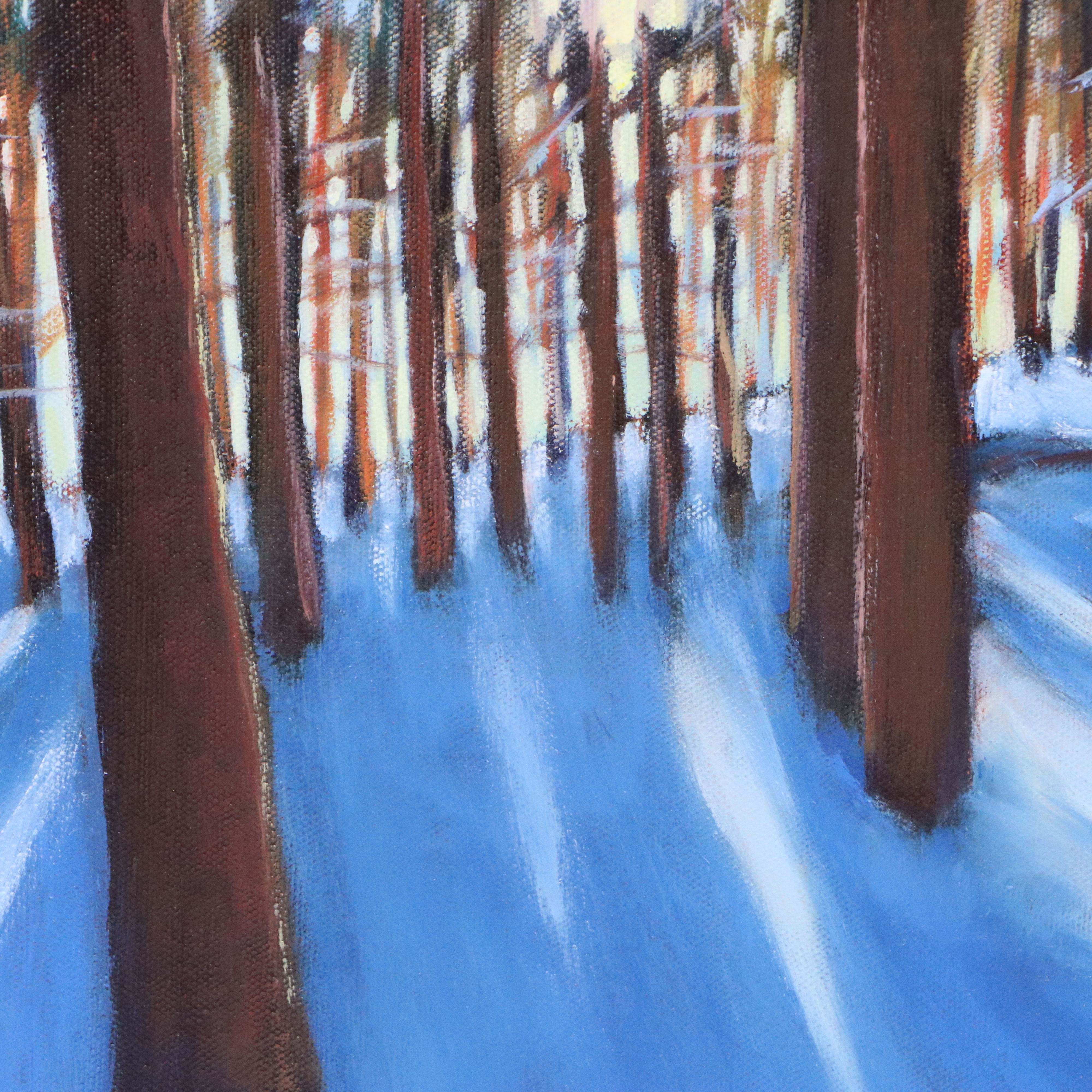 Jay Wilford Oil Painting "Winter Pines," 21st Century
