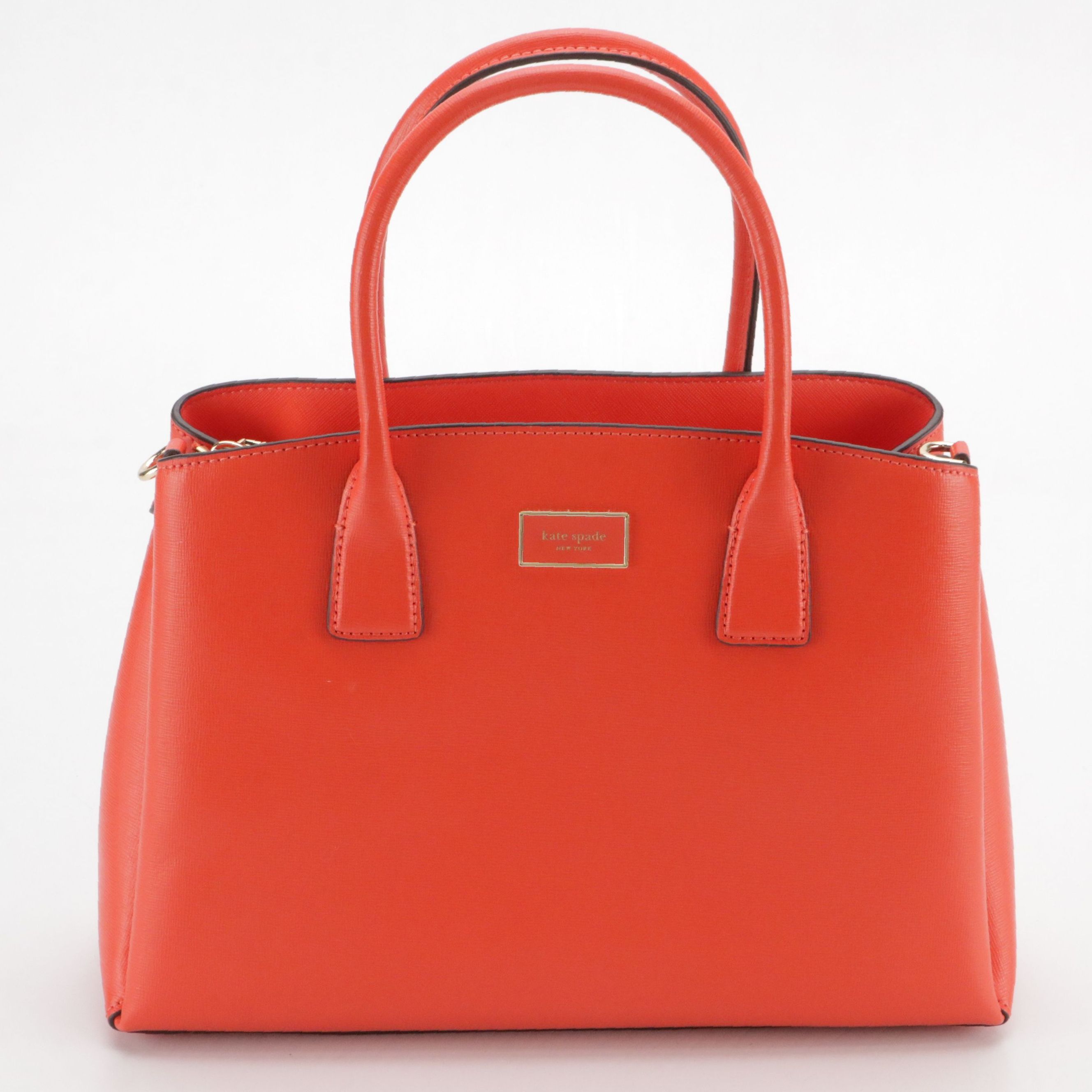 Kate Spade Rase Medium Satchel in Orange Leather