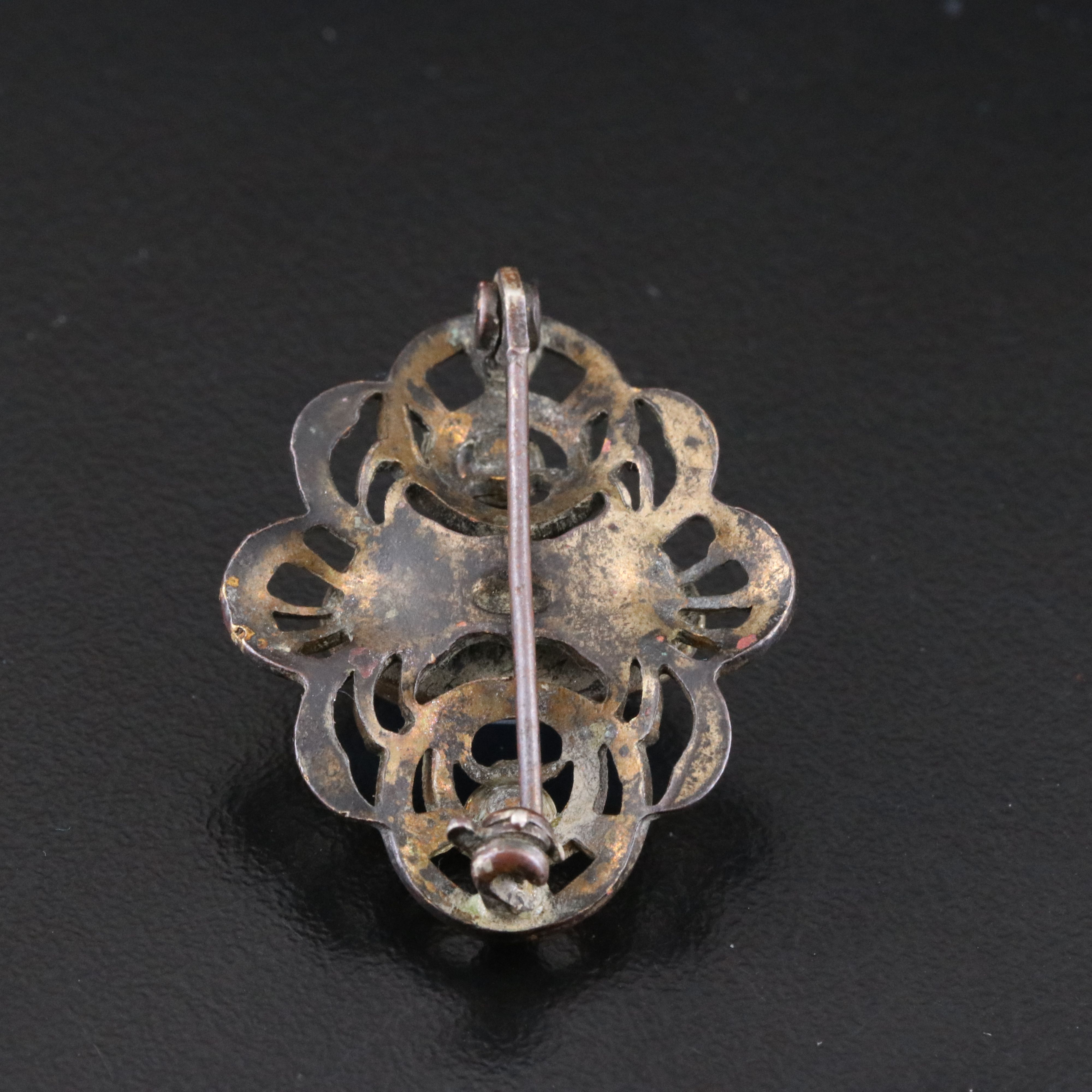 1930s Deco Necklaces and Pin Including Czech and Amber Glass with Boxes