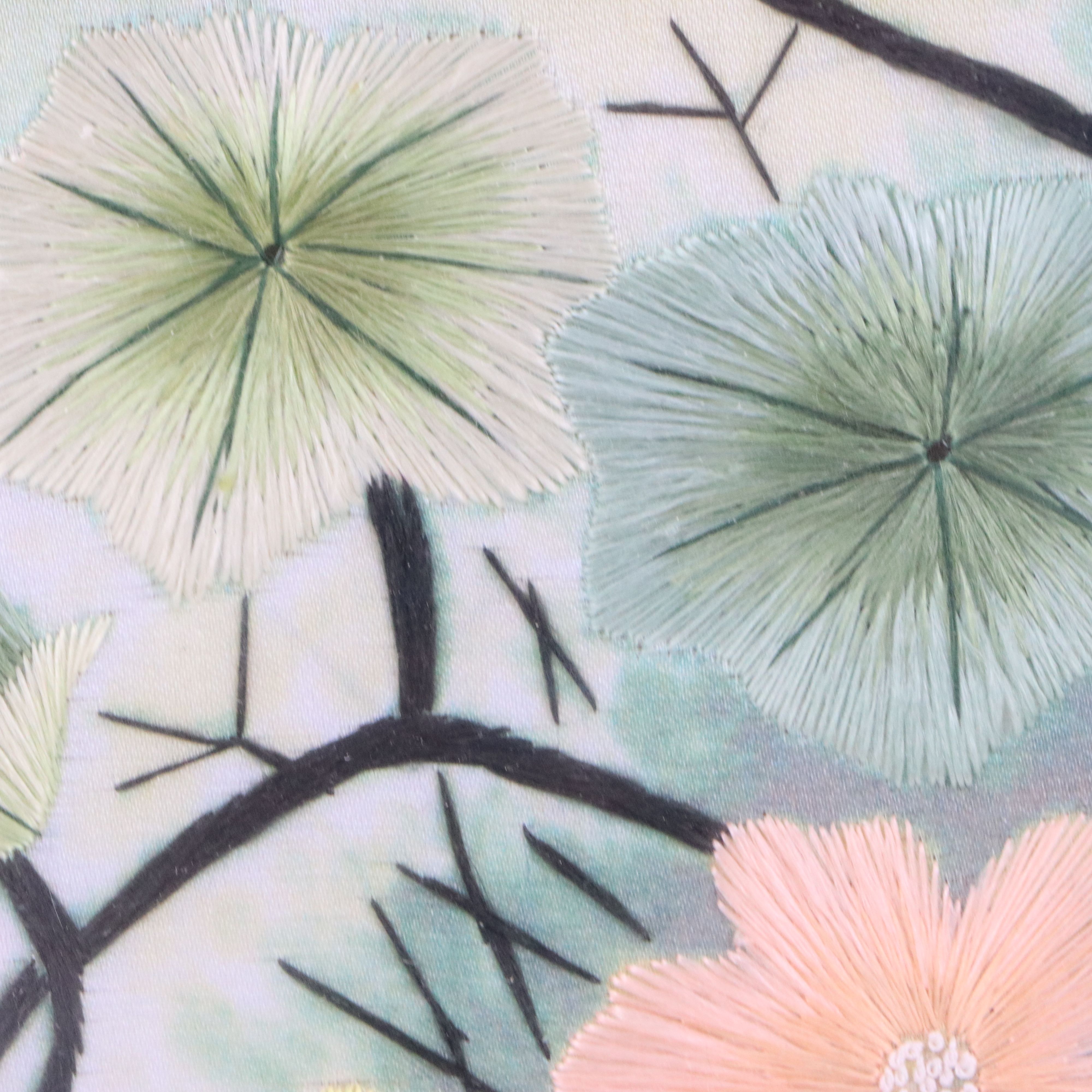 Chinese School Embroidery of Pumpkins with Squirrels