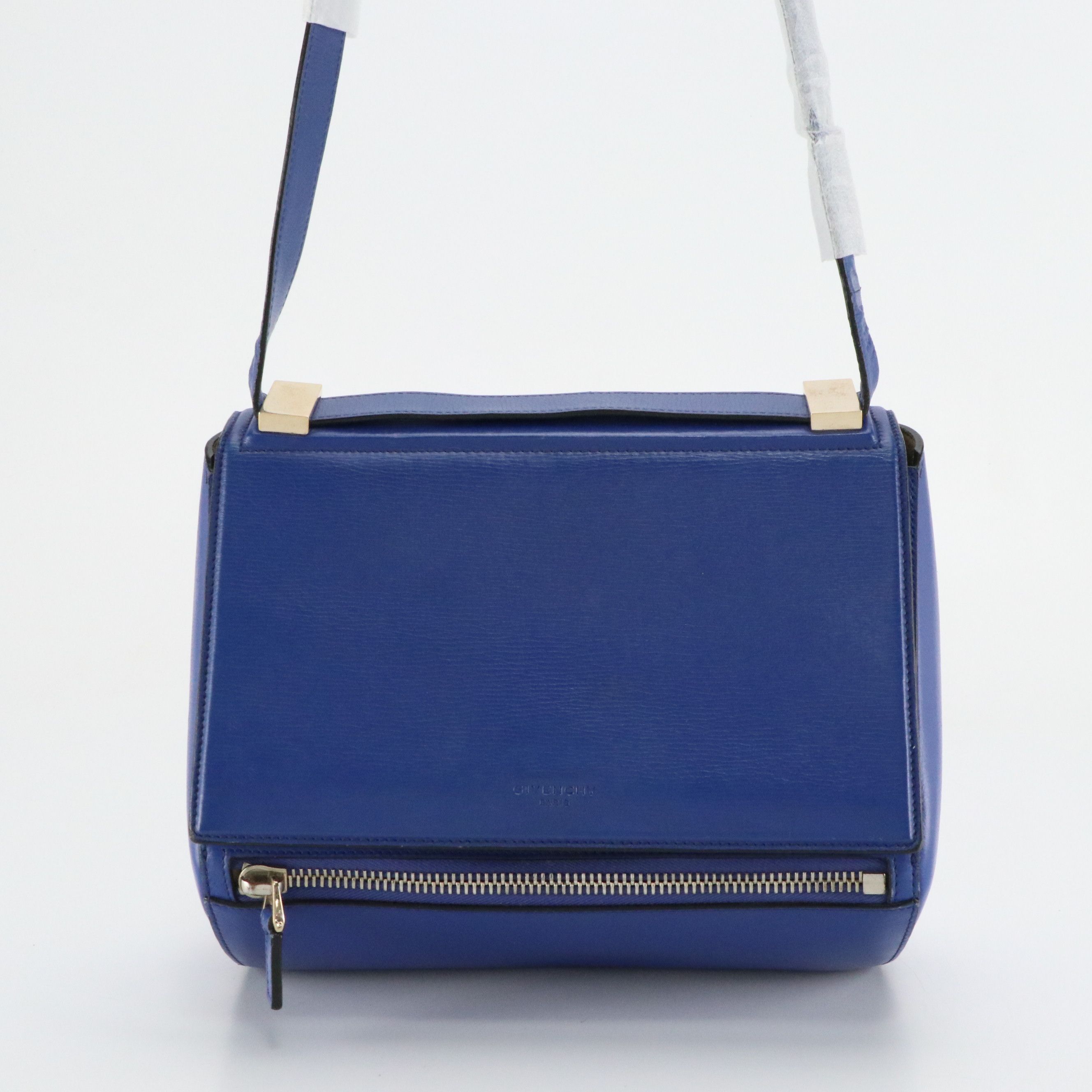 Givenchy Large Pandora Box Crossbody Bag in Royal Blue Leather