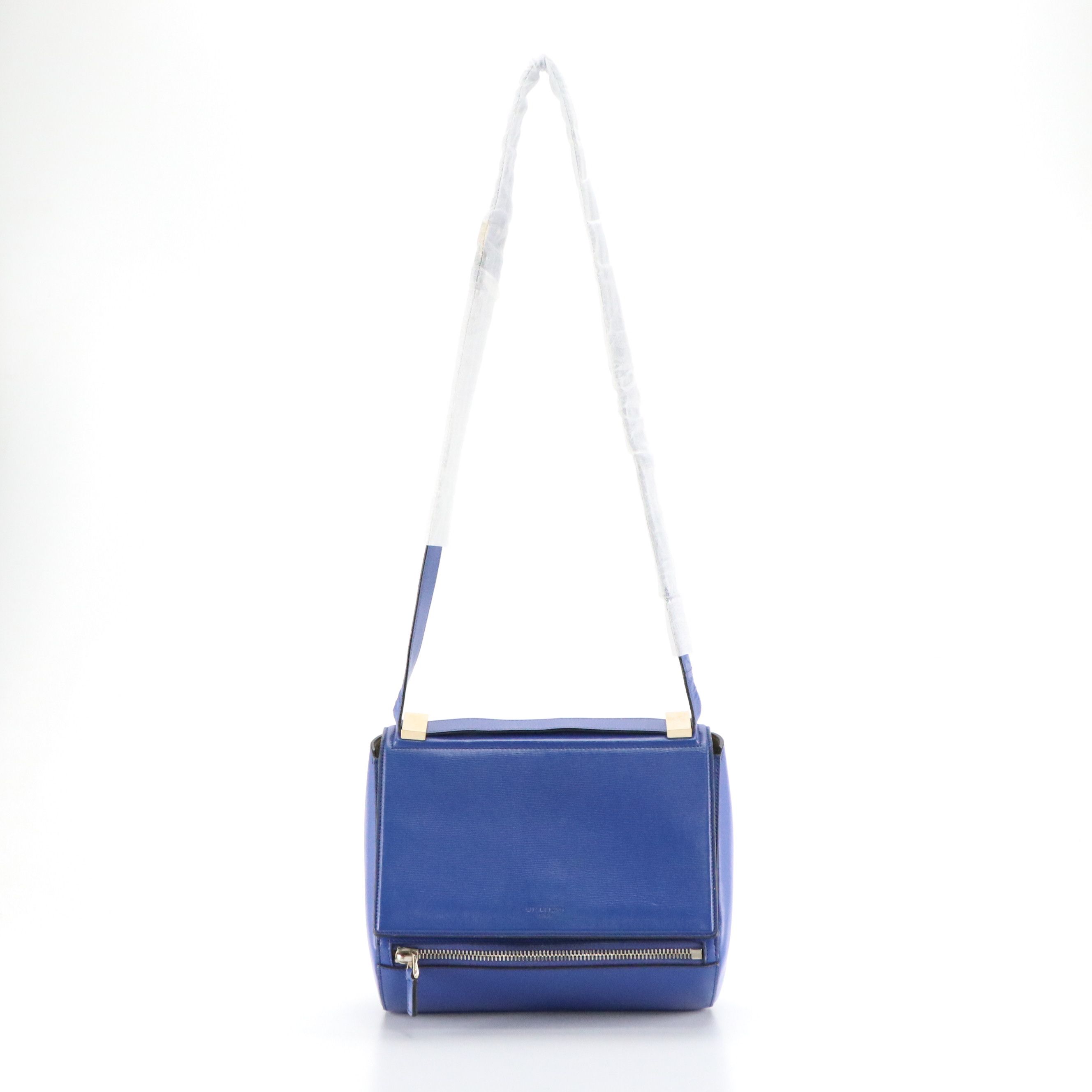 Givenchy Large Pandora Box Crossbody Bag in Royal Blue Leather