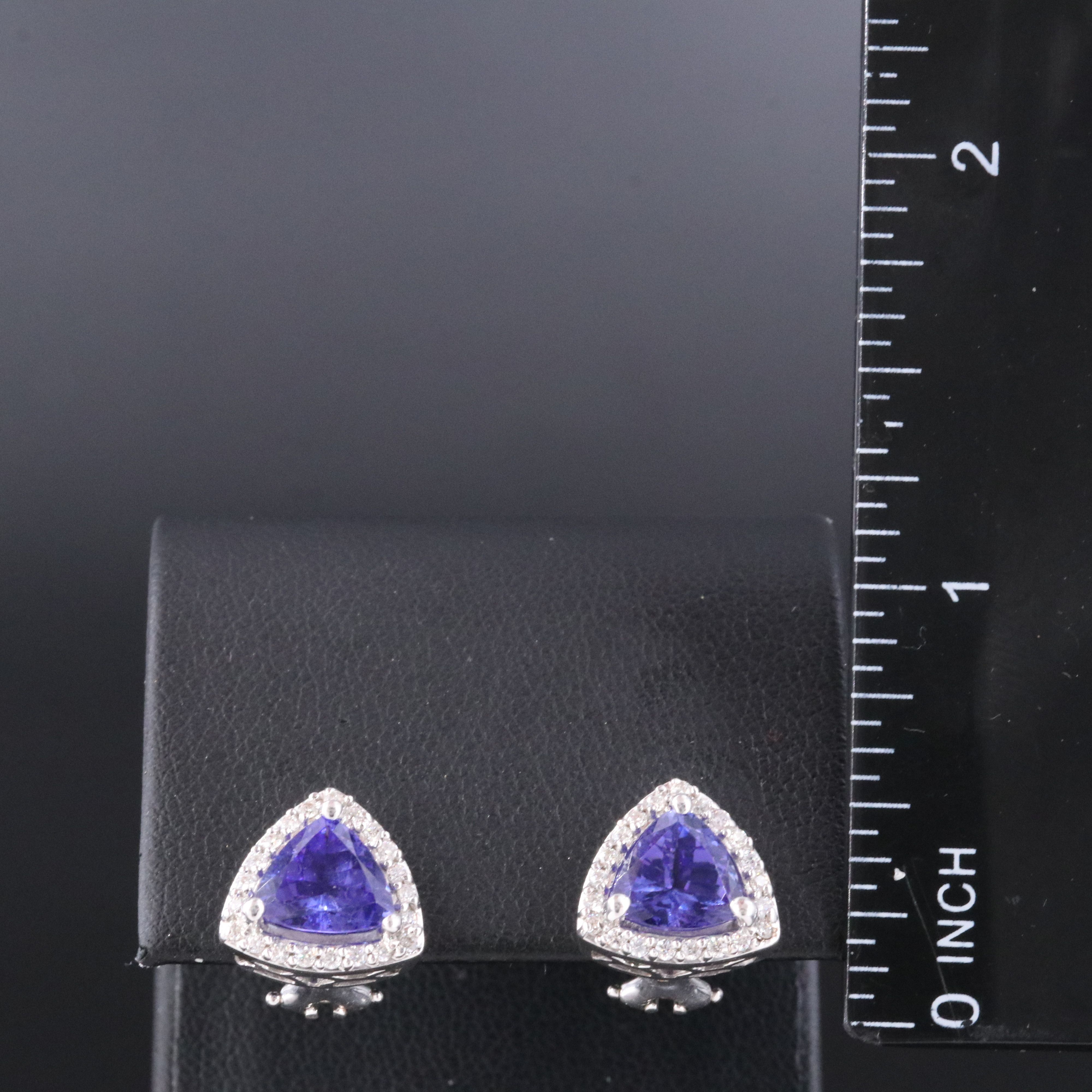 14K Tanzanite and Diamond Earrings