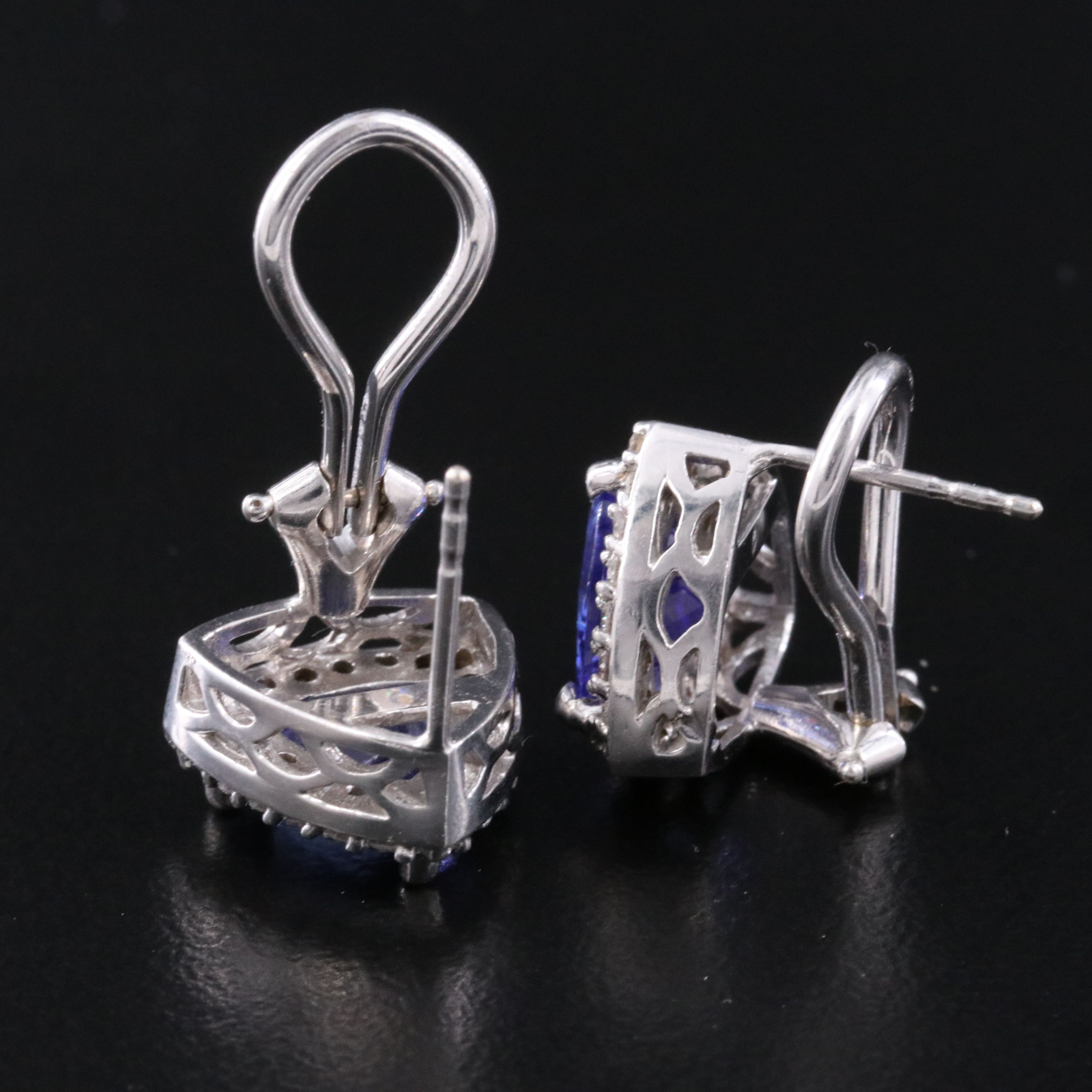 14K Tanzanite and Diamond Earrings