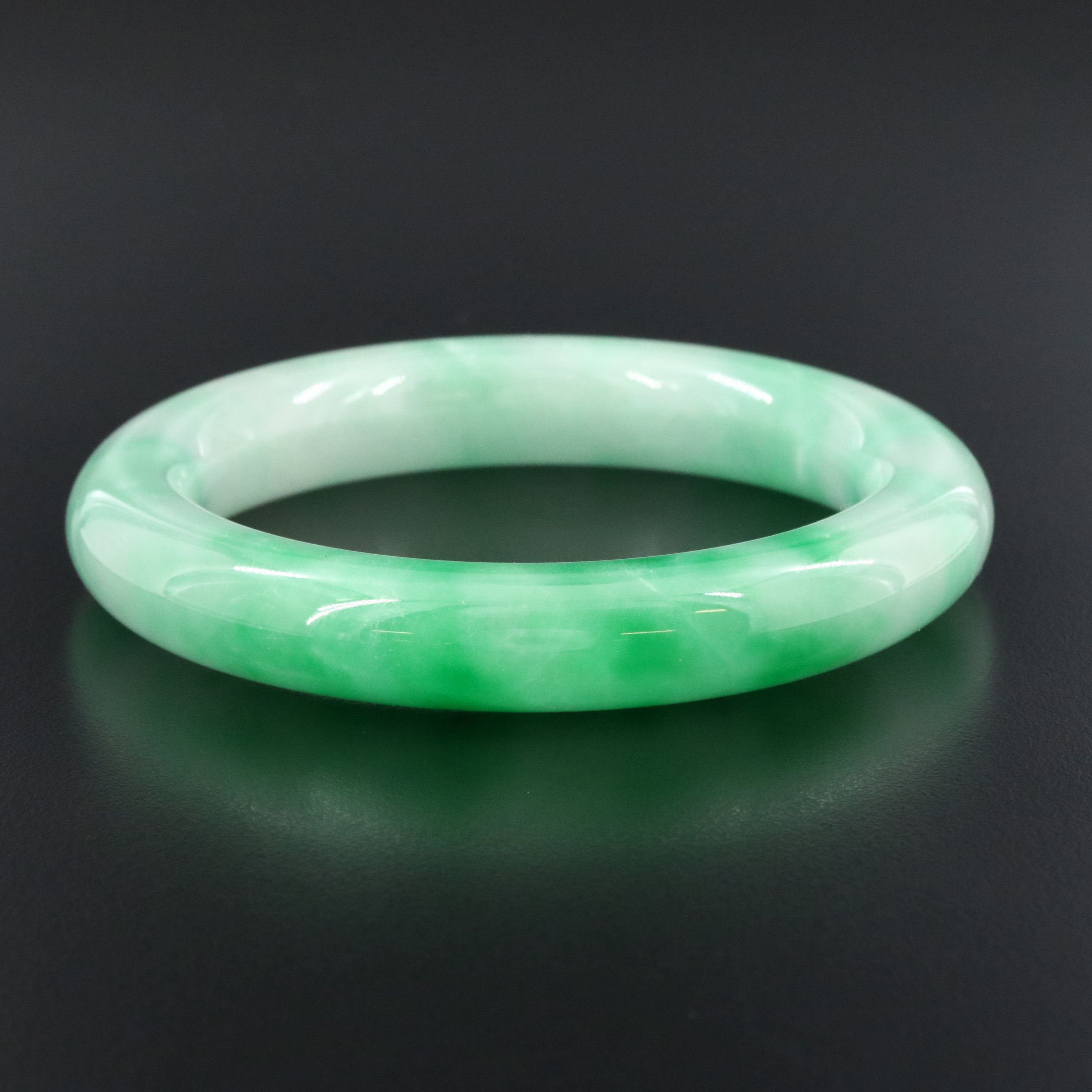 Jadeite Hololith Bangle Bracelet