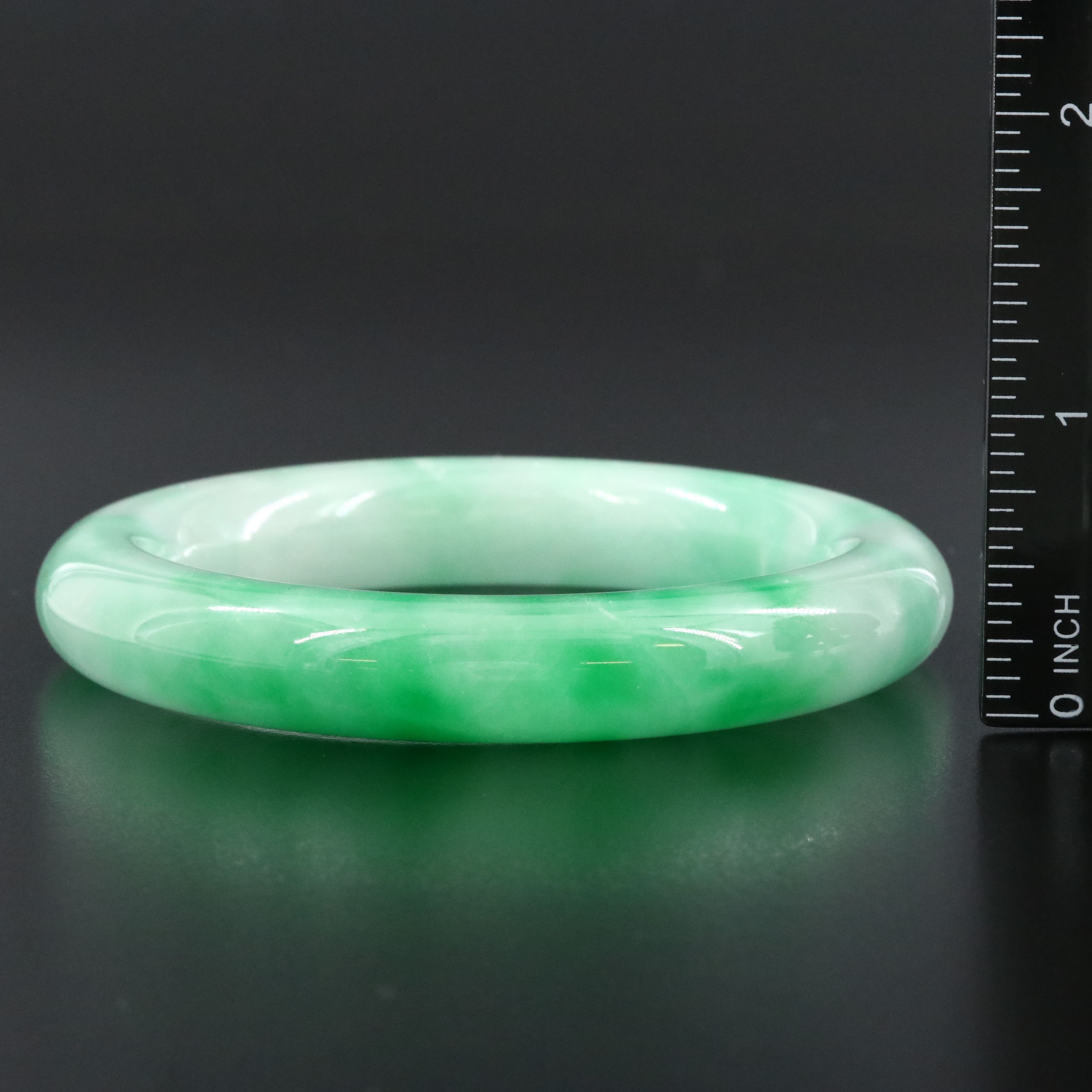 Jadeite Hololith Bangle Bracelet