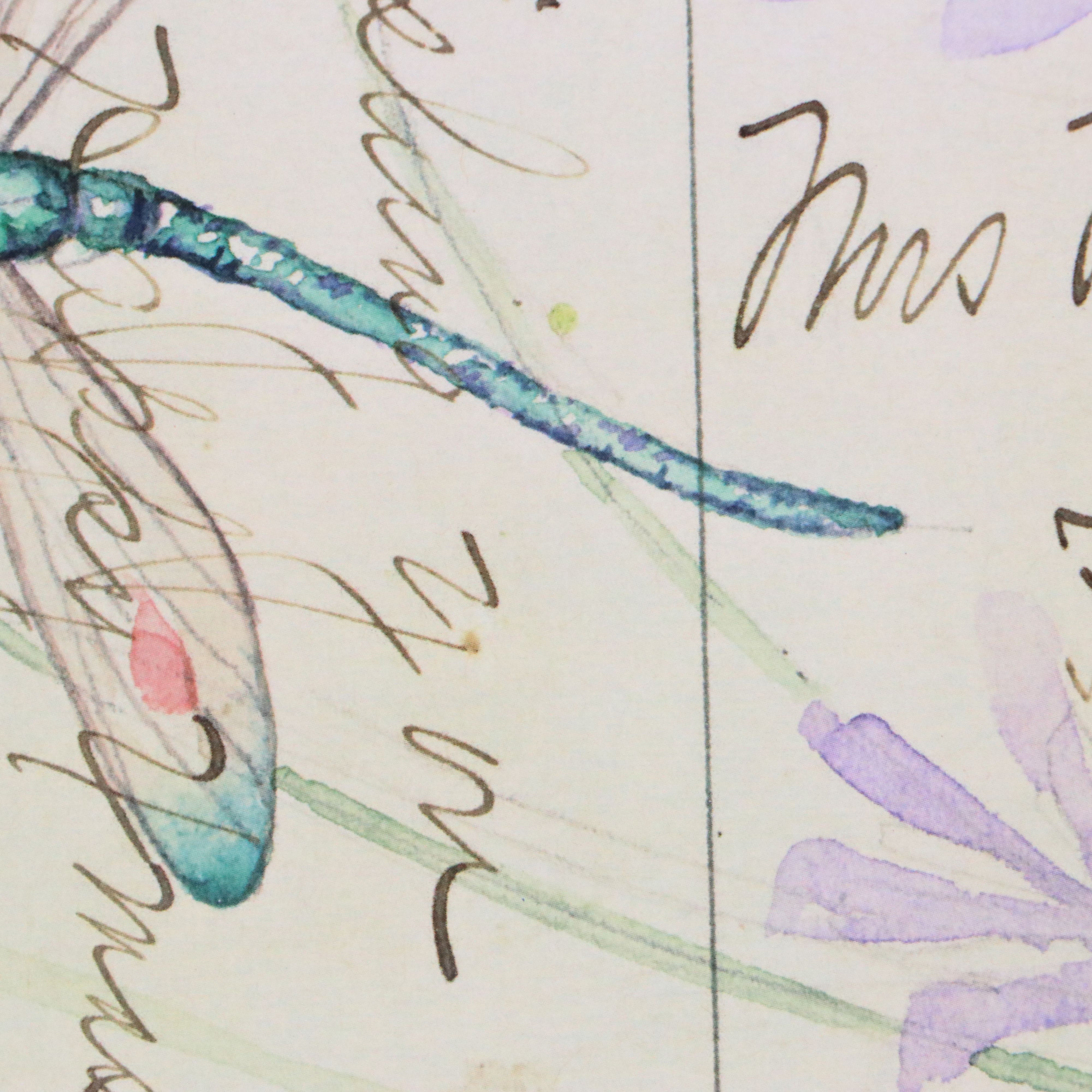 Offset Lithograph After Nancy S. Pallan "Postcard Dragonfly III," 21st Century