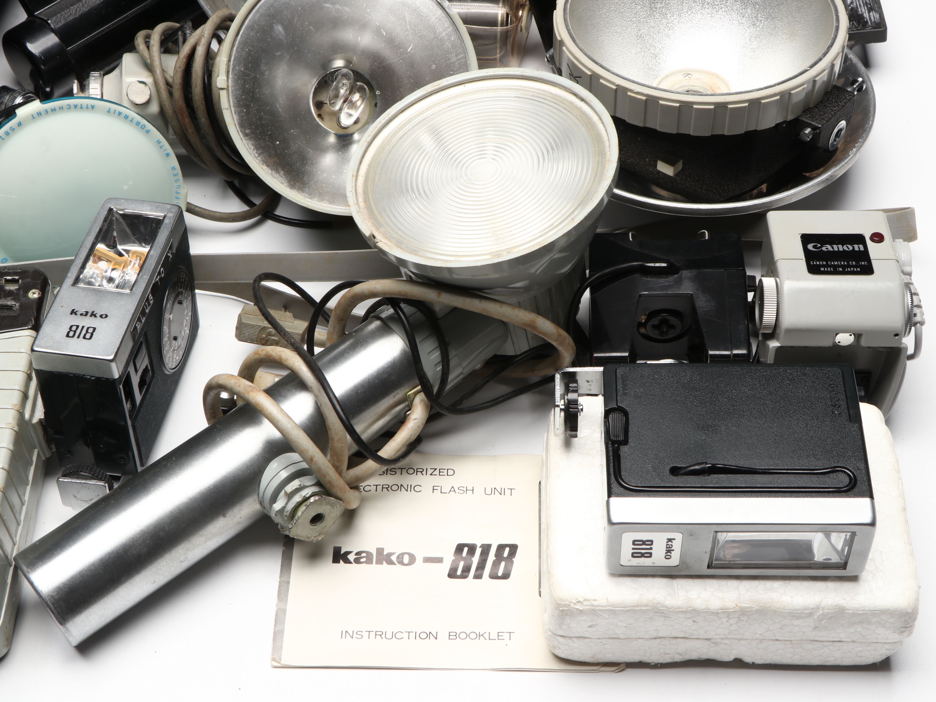 Quantum Instruments Battery with Polaroid and Other Flashes, Mid to Late 20th C.